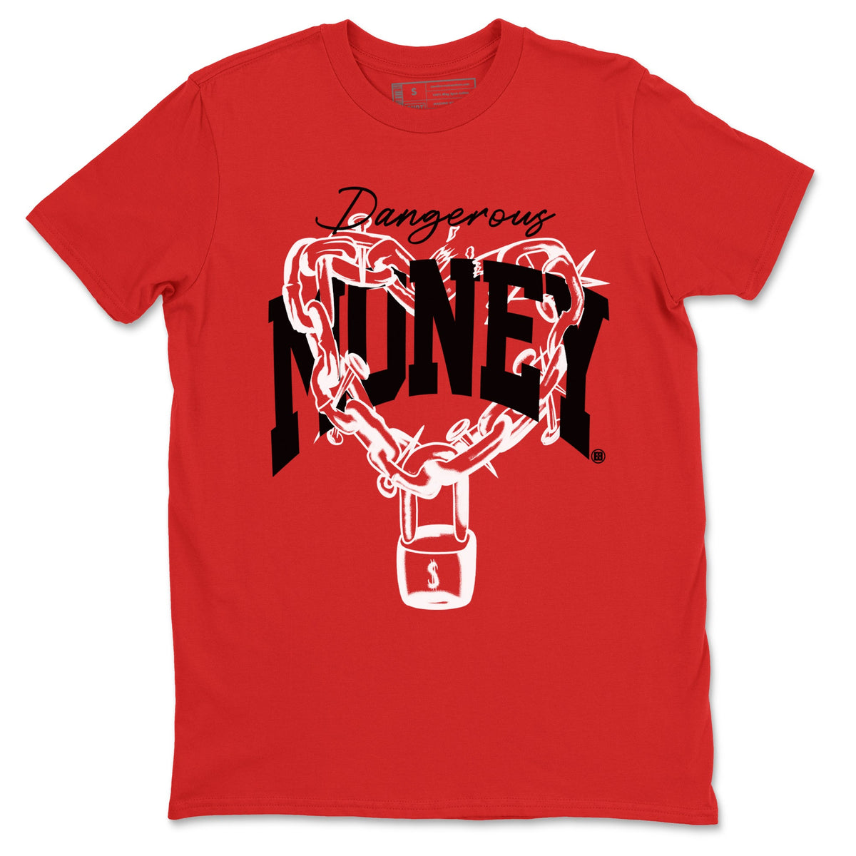 11s Bred Velvet shirts to match jordans Dangerous Money sneaker match tees Air Jordan 11 Bred Velvet match shoes to clothes Drip Gear Zone unisex cotton Red 2 shirts