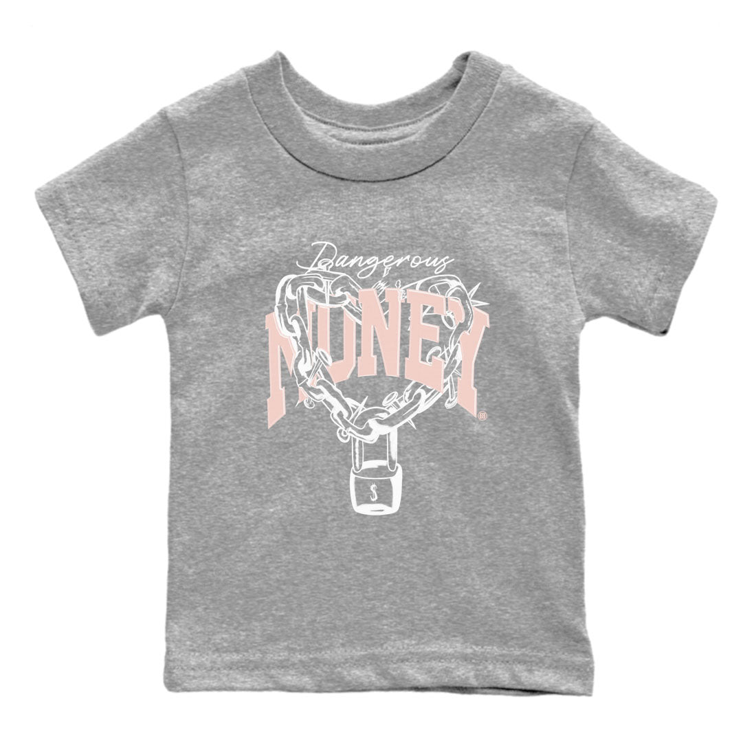 11s Legend Pink shirt to match jordans Dangerous Money sneaker tees Air Jordan 11 Legend Pink Drip Gear Zone baby toddler Heather Grey 2 cotton Shirt
