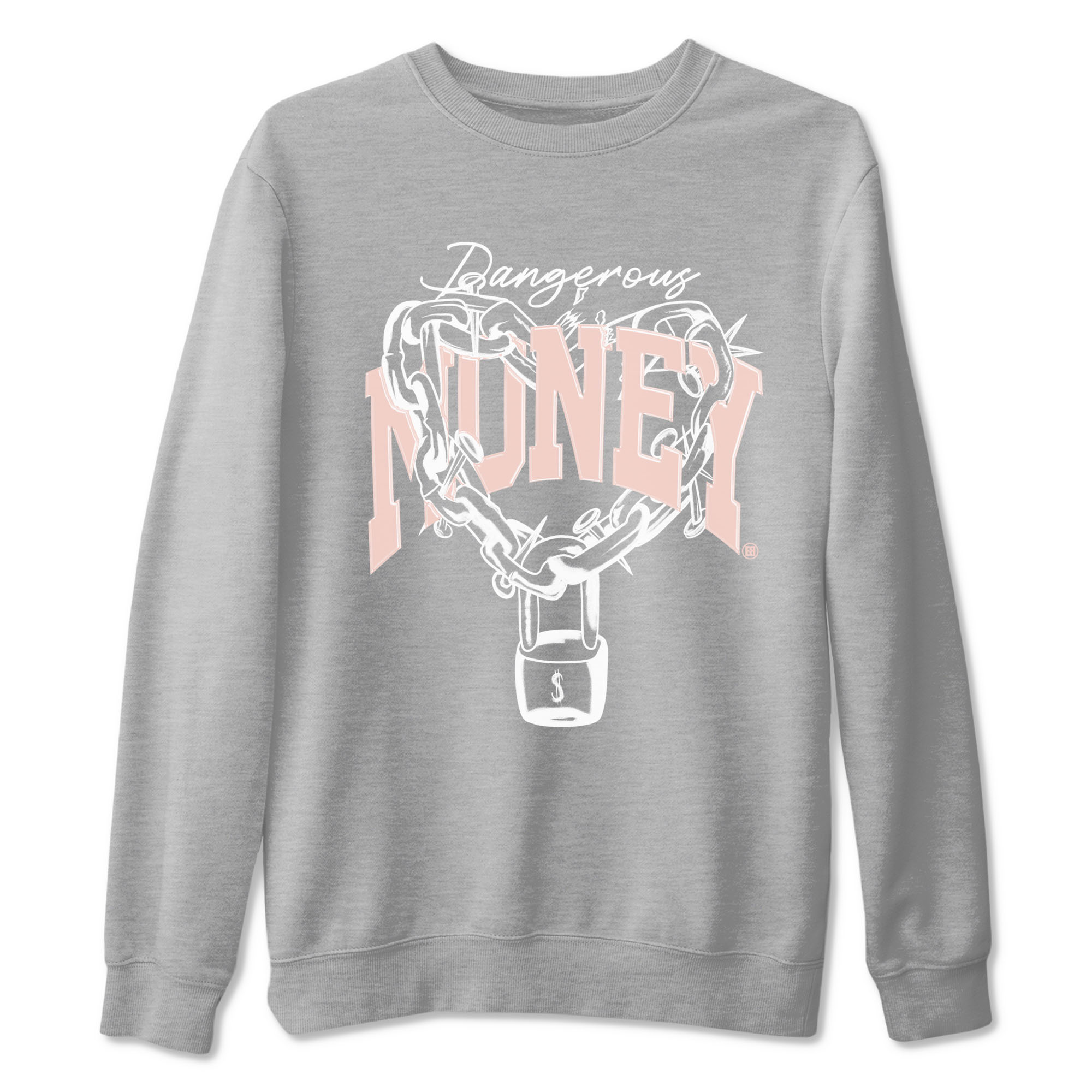 11s Legend Pink shirt to match jordans Dangerous Money sneaker tees Air Jordan 11 Legend Pink Drip Gear Zone unisex cotton Heather Grey 2 crew neck shirt