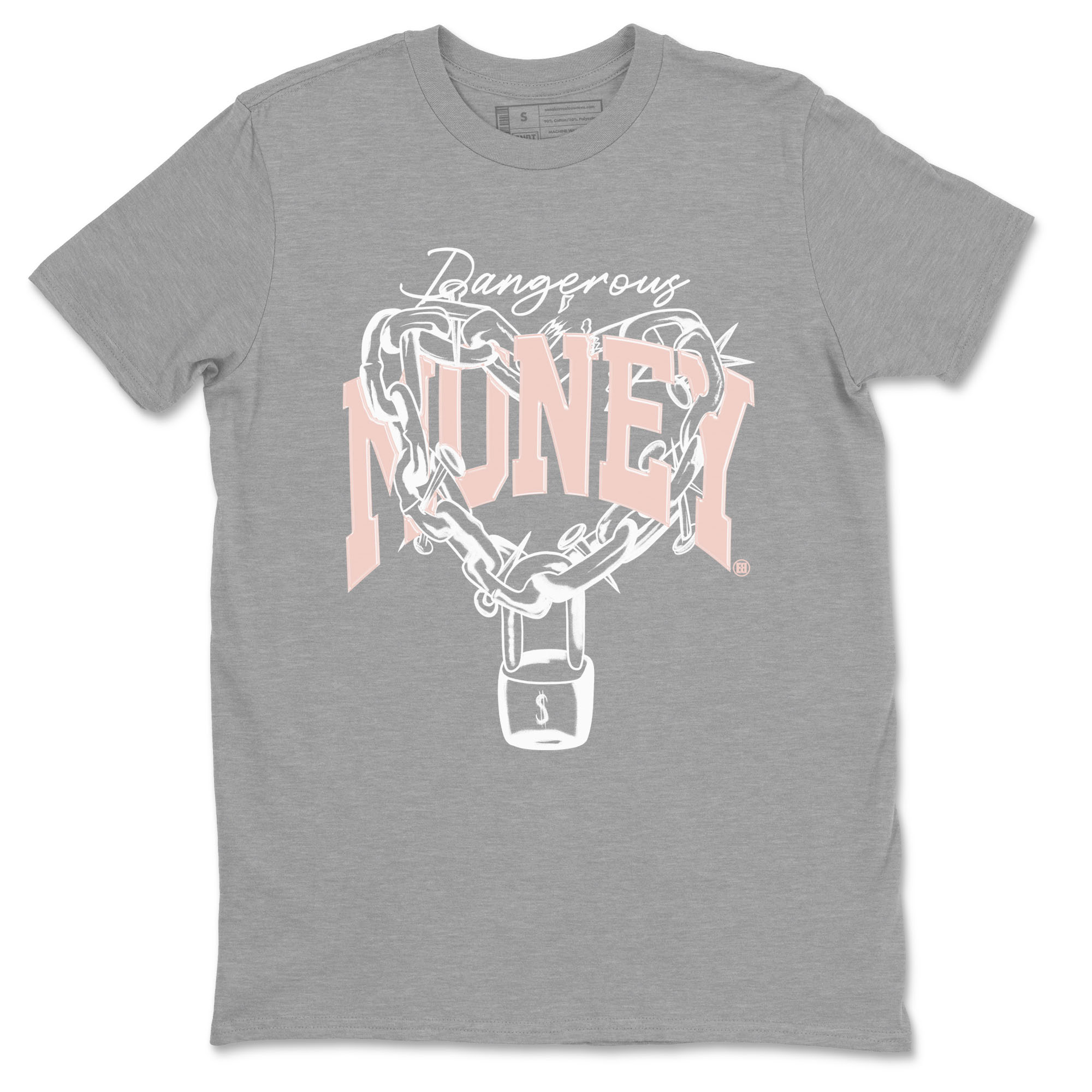 11s Legend Pink shirt to match jordans Dangerous Money sneaker tees Air Jordan 11 Legend Pink Drip Gear Zone unisex cotton Heather Grey 2 crew neck shirt