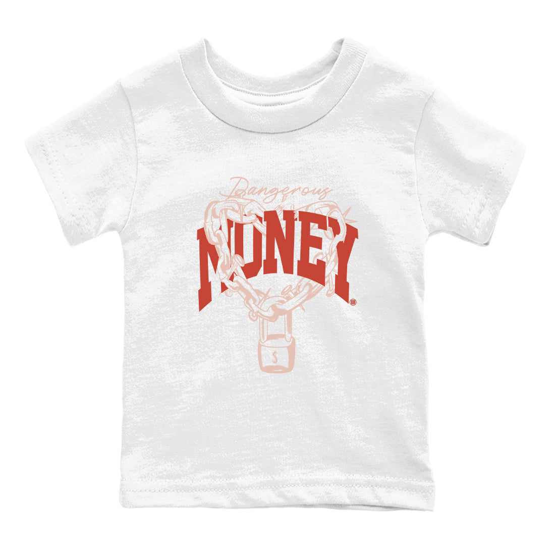 13s Dune Red shirts to match jordans Dangerous Money sneaker match tees Air Jordan 13 Dune Red Drip Gear Zone streetwear brand Baby and Youth White 2 cotton tee