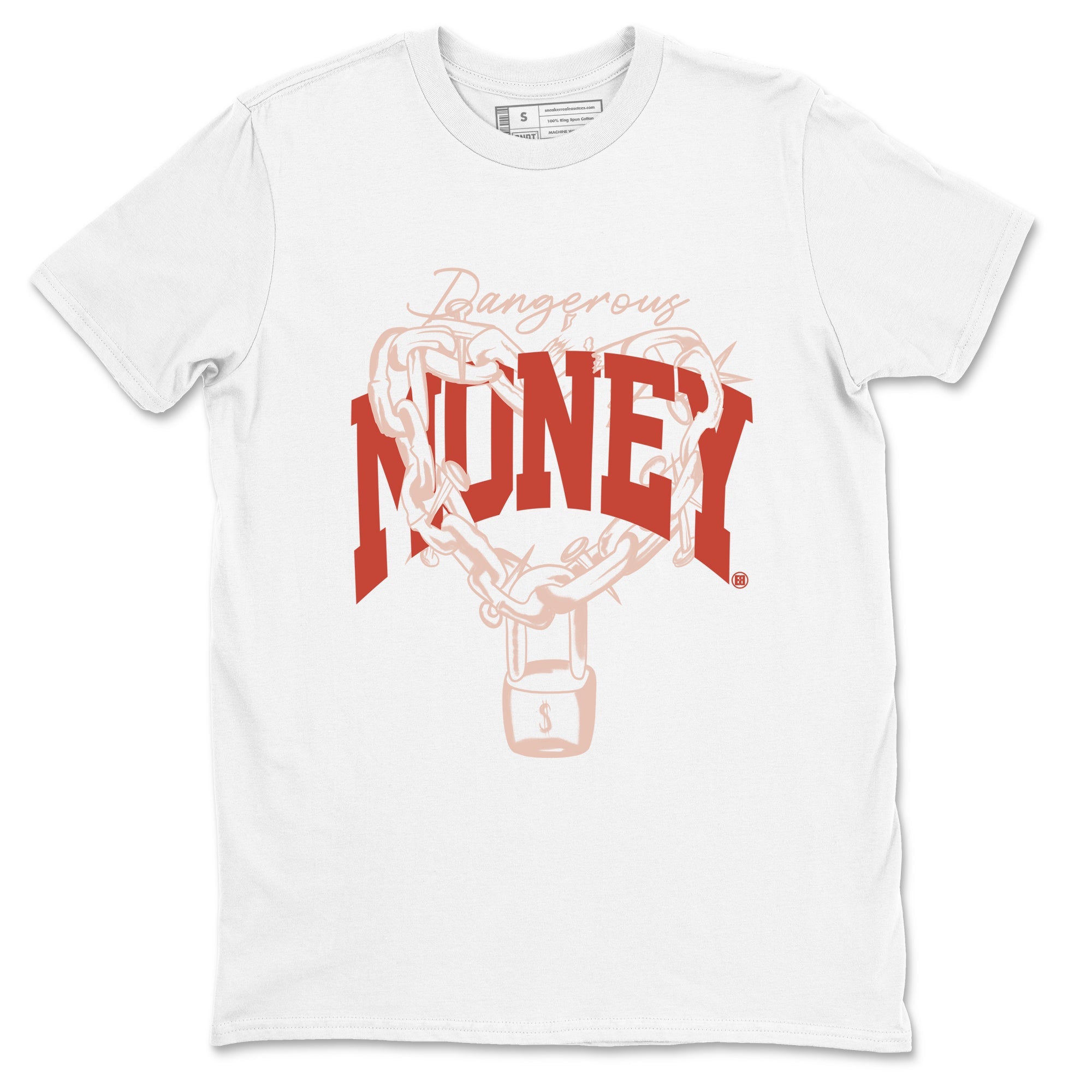 13s Dune Red shirts to match jordans Dangerous Money sneaker match tees Air Jordan 13 Dune Red Drip Gear Zone streetwear brand White 2 unisex cotton tee