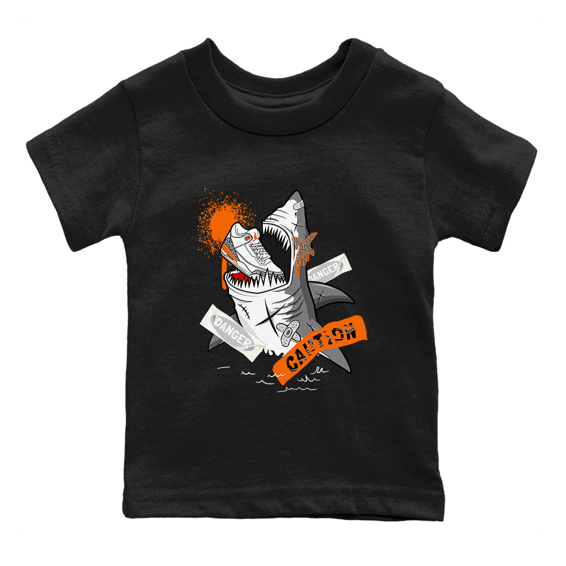 3s Georgia Peach shirt to match jordans Dangerous Shark sneaker tees Air Jordan 3 Georgia Peach Drip Gear Zone baby toddler Black 2 cotton Shirt