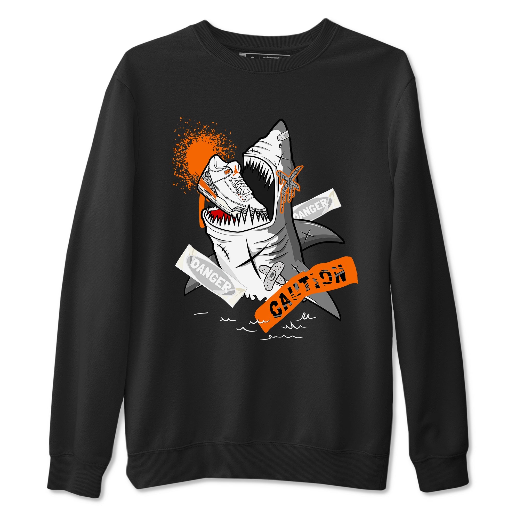 3s Georgia Peach shirt to match jordans Dangerous Shark sneaker tees Air Jordan 3 Georgia Peach Drip Gear Zone unisex cotton Black 2 crew neck shirt