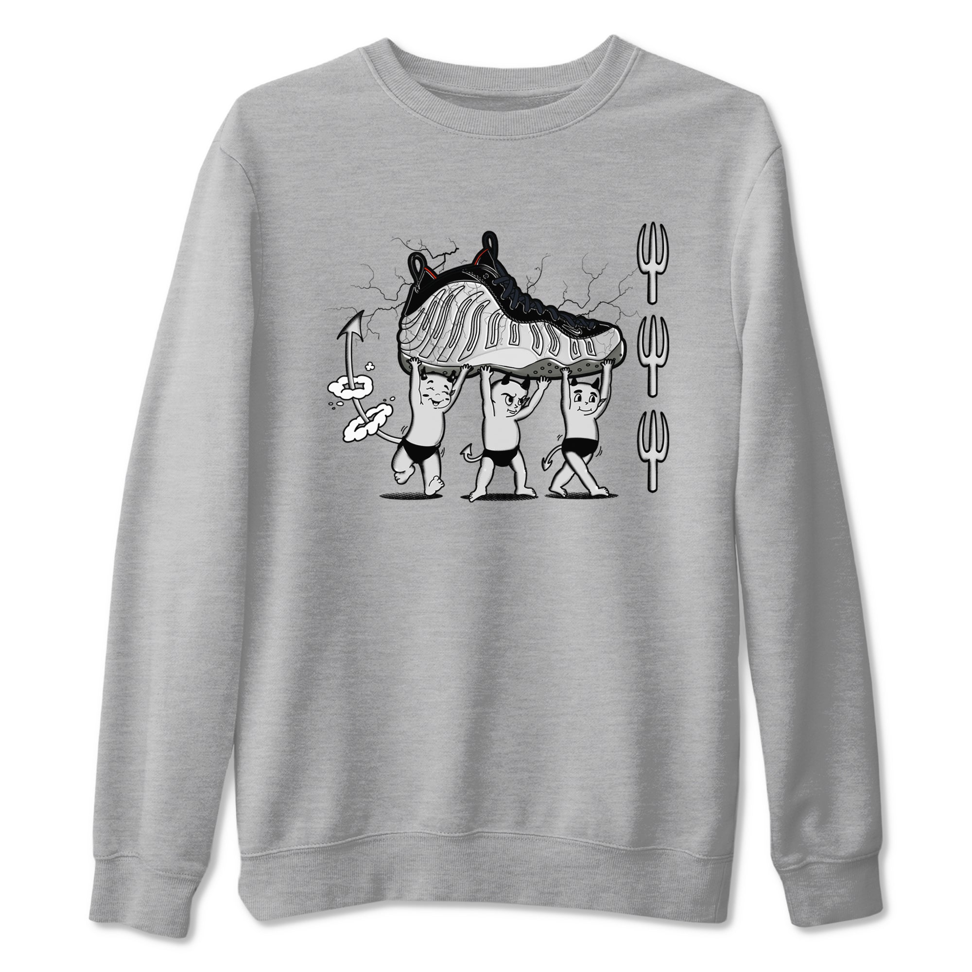 Foams One Jin shirts to match jordans Devil Babies sneaker match tees Air Foamposite One Jin match shoes to clothes Drip Gear Zone unisex cotton Heather Grey 2 shirts