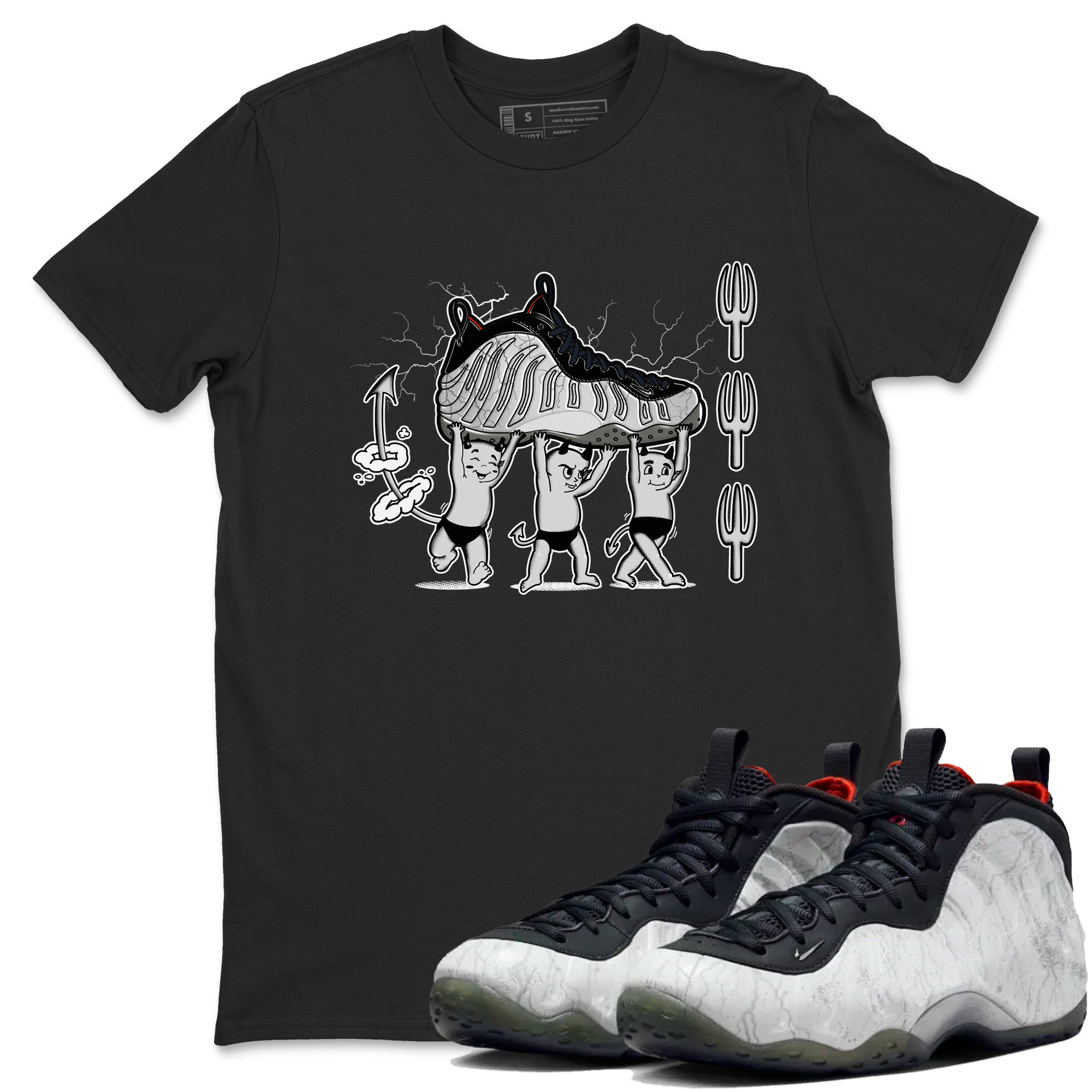 Foams One Jin shirts to match jordans Devil Babies sneaker match tees Air Foamposite One Jin match shoes to clothes Drip Gear Zone unisex cotton Black 1 shirts