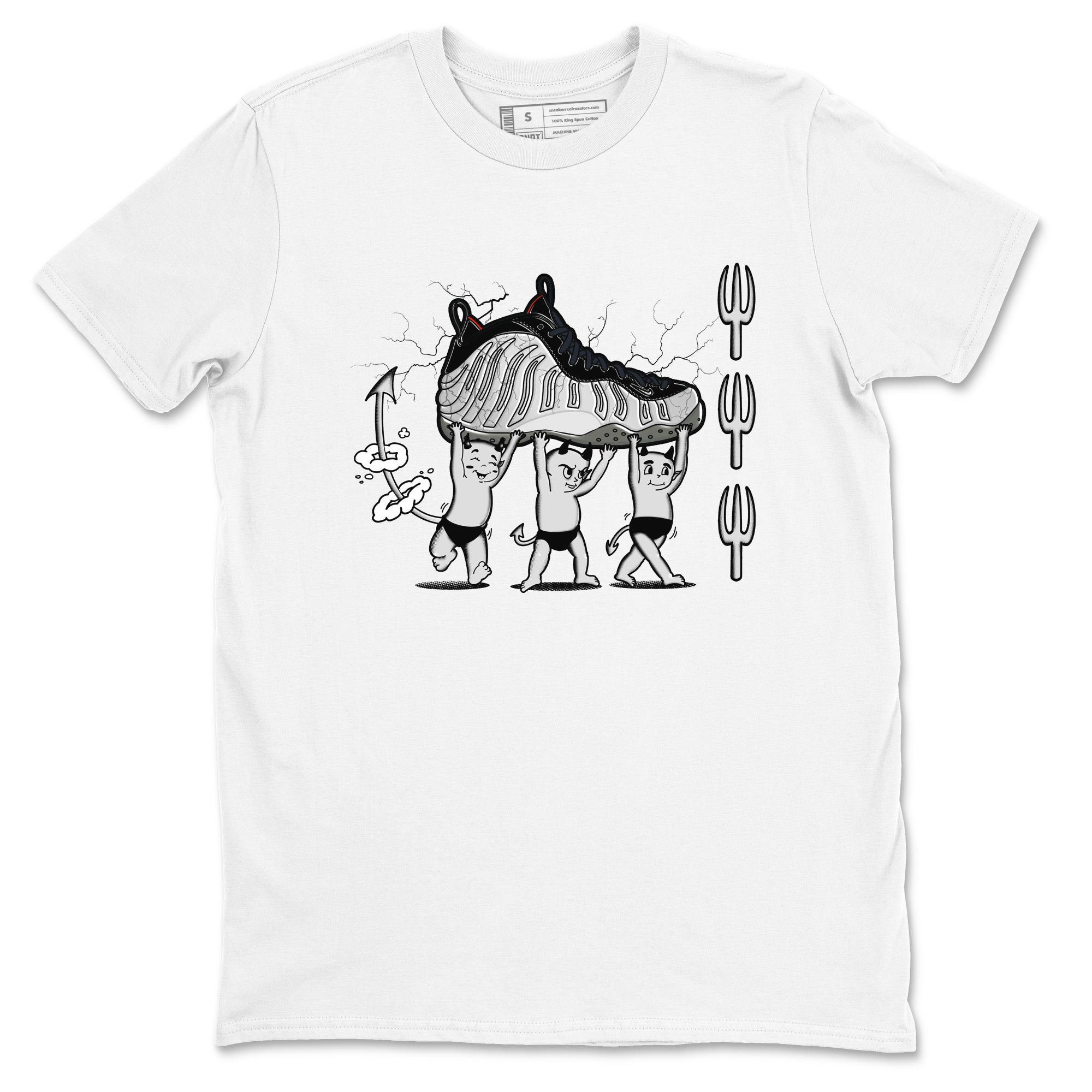 Foams One Jin shirts to match jordans Devil Babies sneaker match tees Air Foamposite One Jin match shoes to clothes Drip Gear Zone unisex cotton White 2 shirts
