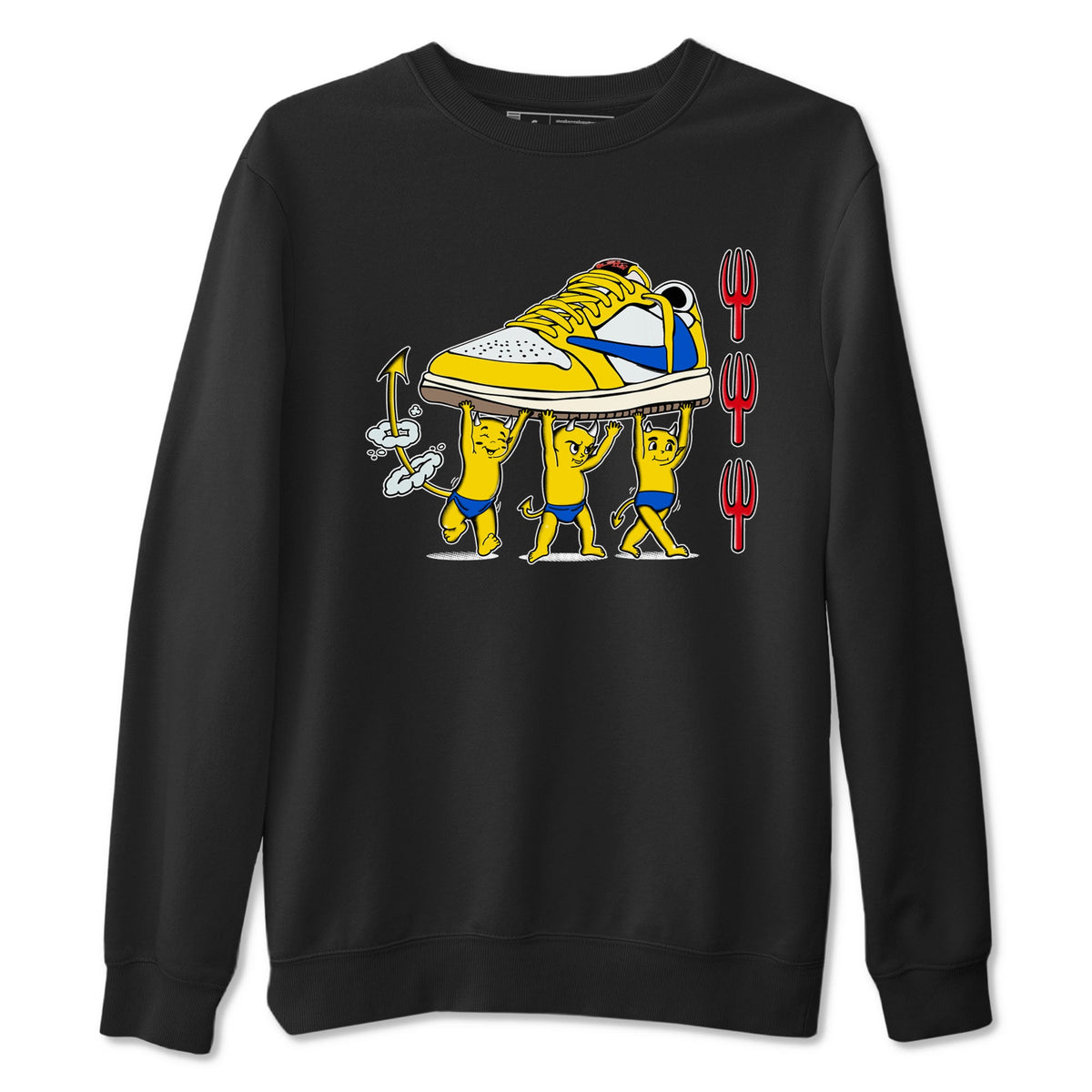 1s Travis Scott Canary shirts to match jordans Devil Babies sneaker match tees Air Jordan 1 Travis Scott Canary Drip Gear Zone unisex cotton Black 2 crew neck shirts
