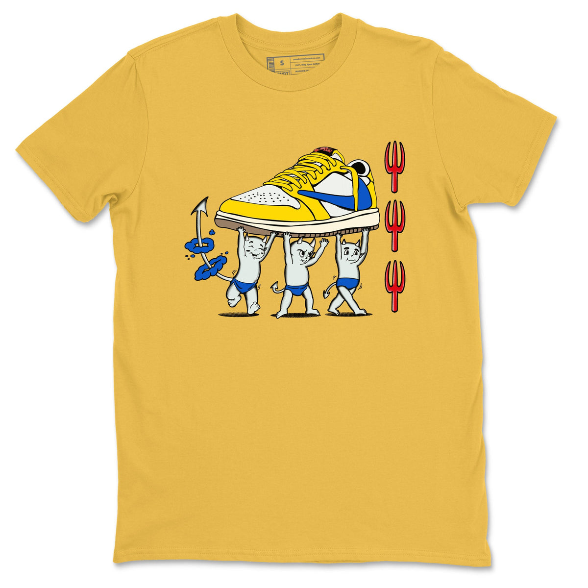 1s Travis Scott Canary shirts to match jordans Devil Babies sneaker match tees Air Jordan 1 Travis Scott Canary Drip Gear Zone unisex cotton Daisy 2 crew neck shirts