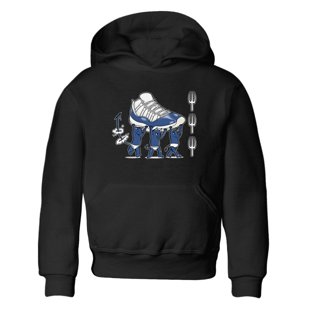 Air Jordan 11 Low Diffused Blue shirts to match jordans Devil Babies sneaker match tees 11s Diffused Blue Drip Gear Zone Youth Baby Black 2 crew neck shirts