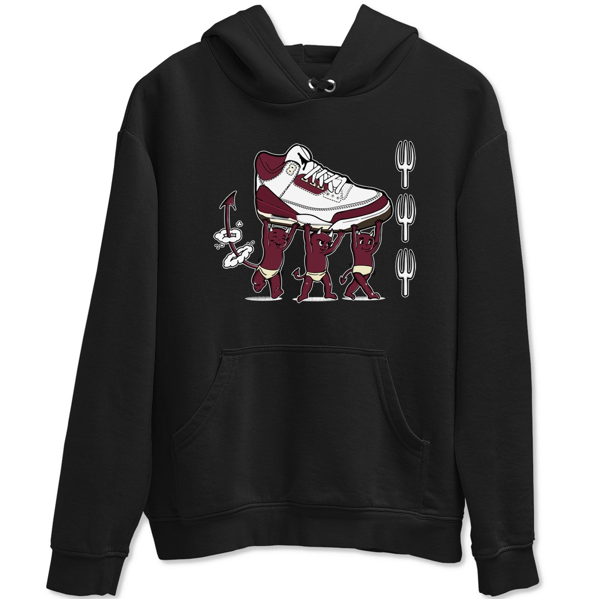 Air Jordan 3 A Ma Maniere Burgundy Crush shirts to match jordans Devil Babies sneaker match tees Air Jordan 3 A Ma Maniere x Burgundy Crush Drip Gear Zone unisex cotton Black 2 crew neck shirts