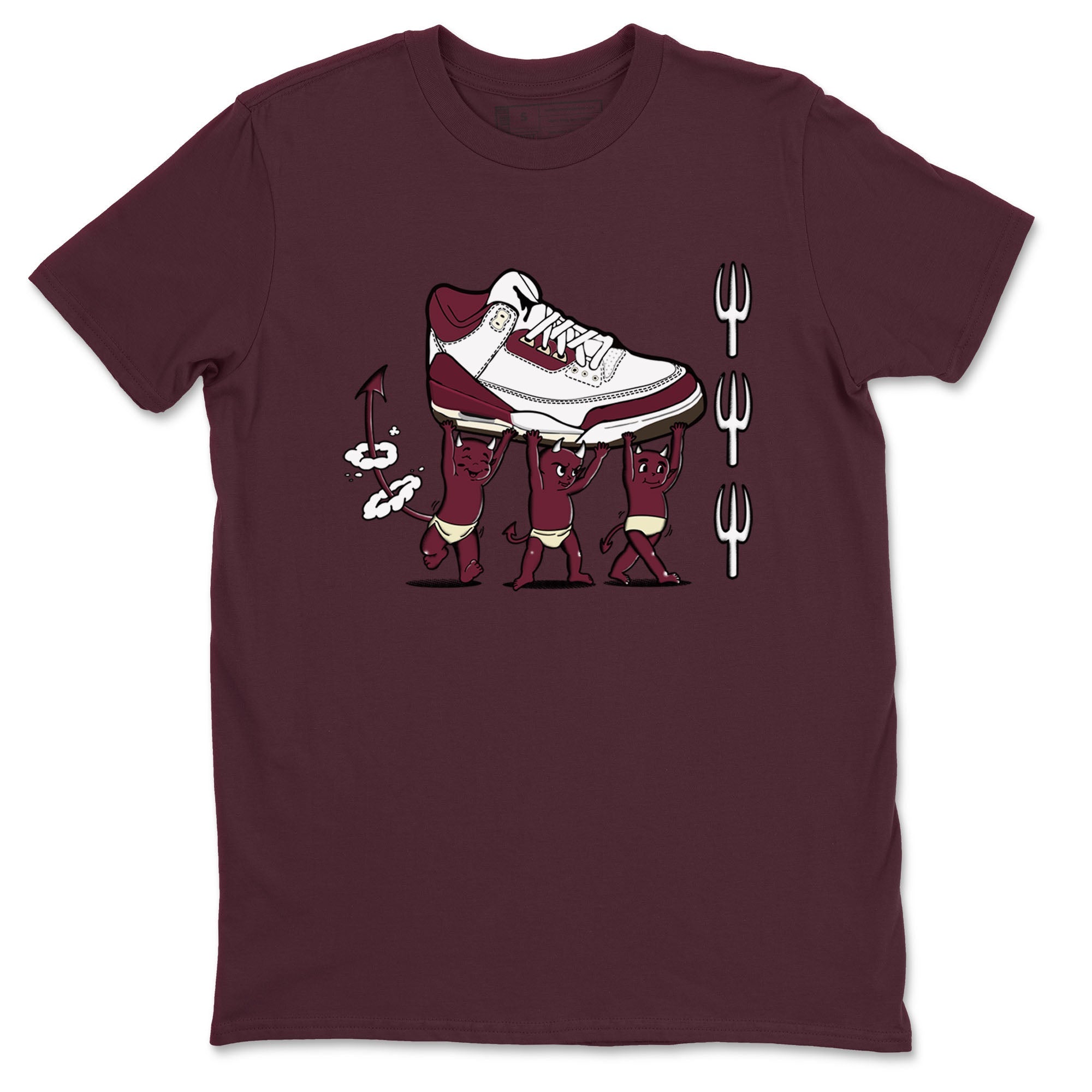 Air Jordan 3 A Ma Maniere Burgundy Crush shirts to match jordans Devil Babies sneaker match tees Air Jordan 3 A Ma Maniere x Burgundy Crush Drip Gear Zone unisex cotton Maroon 2 crew neck shirts