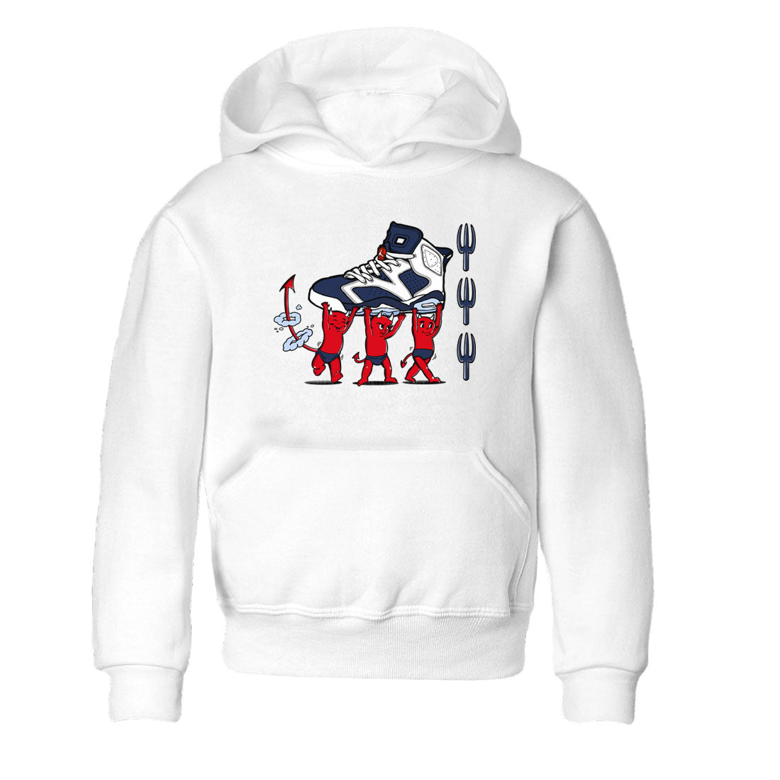 6s White And Midnight Navy shirts to match jordans Devil Babies sneaker match tees Air Jordan 6 White And Midnight Navy Drip Gear Zone Youth Baby White 2 crew neck shirts