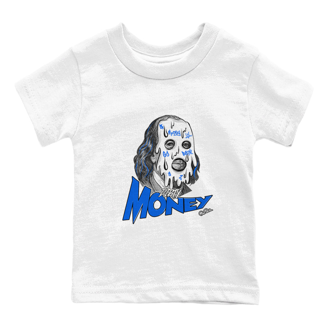 AJ1 Game Royal shirt to match jordans Dirty Money sneaker tees Air Jordan 1 Game Royal Drip Gear Zone baby toddler White 2 cotton Shirt