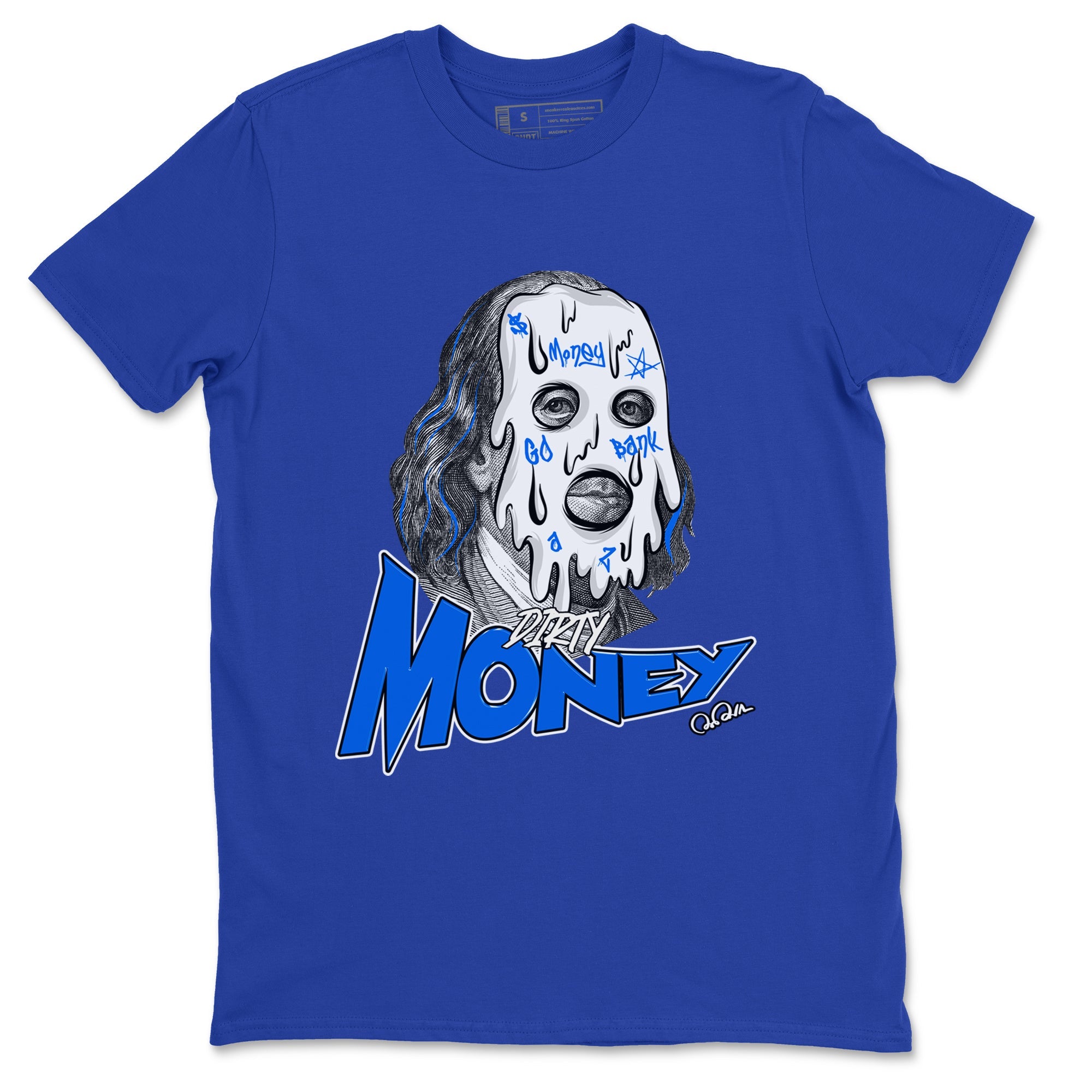 AJ1 Game Royal shirt to match jordans Dirty Money sneaker tees Air Jordan 1 Game Royal Drip Gear Zone unisex cotton Royal Blue 2 crew neck shirt