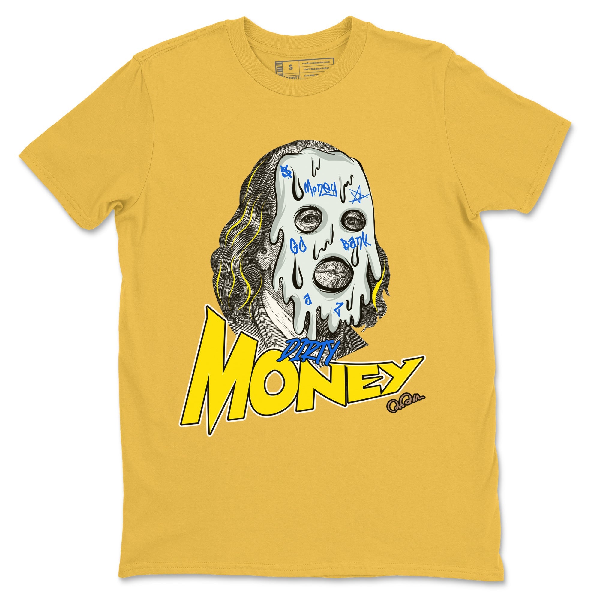 1s Travis Scott Canary shirt to match jordans Dirty Money sneaker tees Air Jordan 1 Travis Scott Canary Drip Gear Zone unisex cotton Daisy 2 crew neck shirt