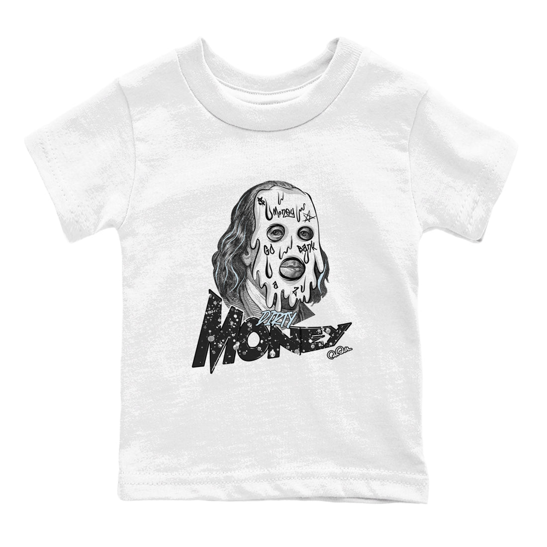 AJ6 White Black shirts to match jordans Dirty Money sneaker match tees Air Jordan 6 White Black Drip Gear Zone streetwear brand Baby and Youth White 2 cotton tee
