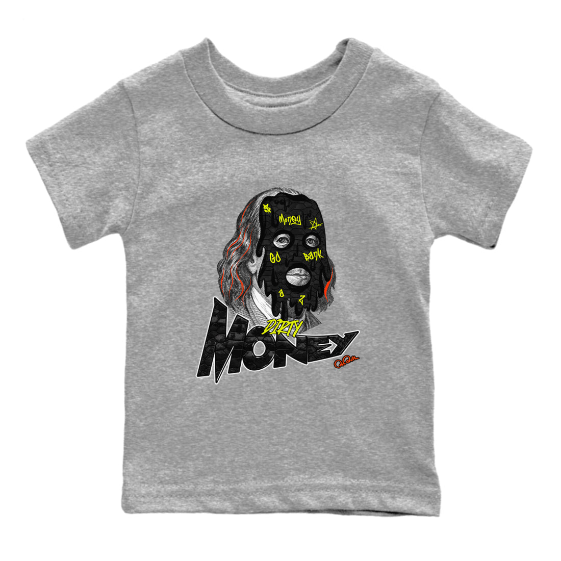 Dunk Halloween shirt to match jordans Dirty Money sneaker tees halloween horror nights Nike Dunk Halloween Drip Gear Zone Baby Toddler Heather Grey 2 T-Shirt