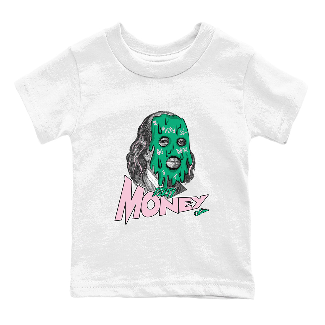 Dunk Low Medium Soft Pink Malachite shirt to match jordans Dirty Money sneaker tees Dunk Medium Soft Pink Malachite Drip Gear Zone baby toddler White 2 cotton Shirt