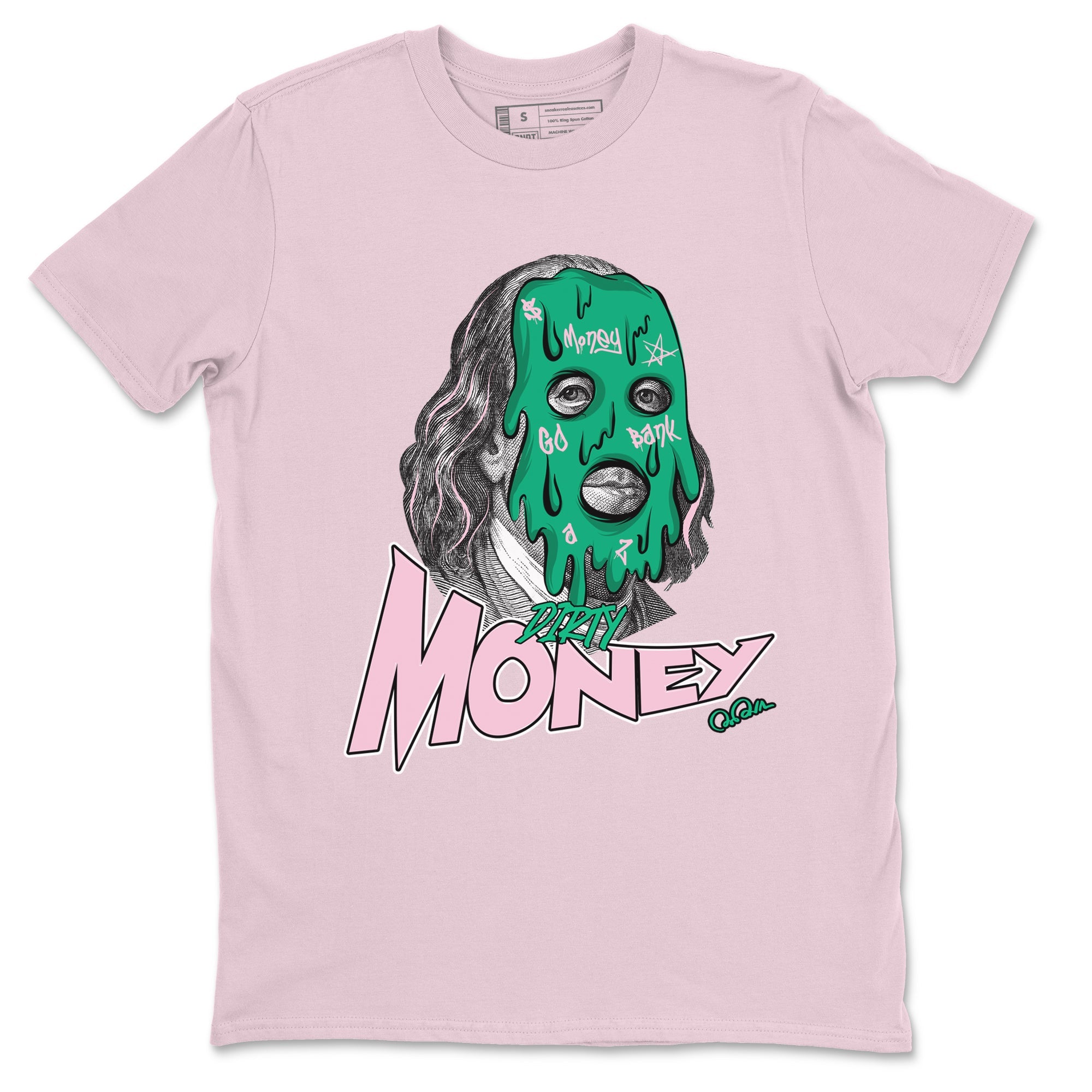 Dunk Low Medium Soft Pink Malachite shirt to match jordans Dirty Money sneaker tees Dunk Medium Soft Pink Malachite Drip Gear Zone unisex cotton Pink 2 crew neck shirt