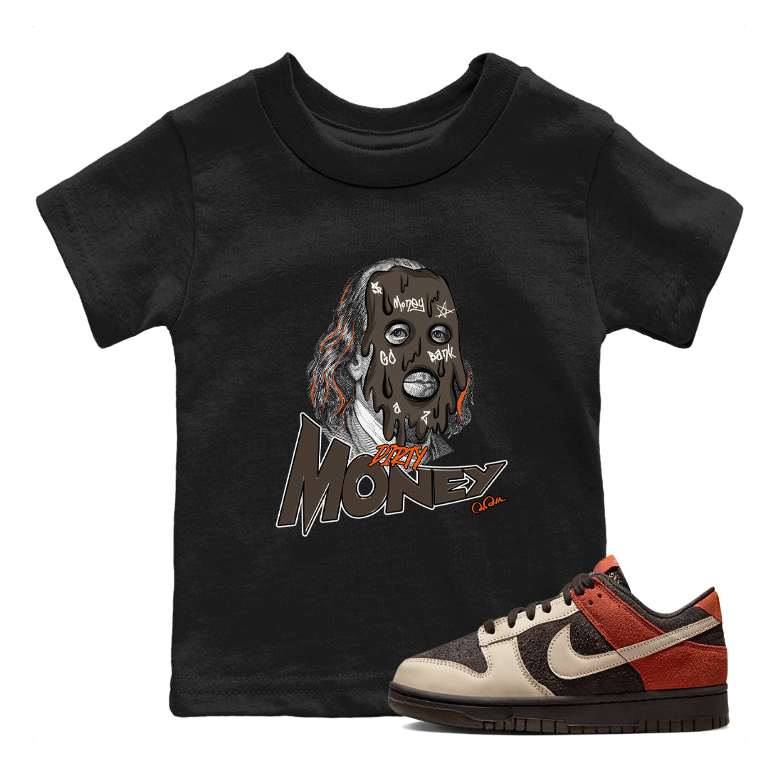 Dunk Red Panda shirt to match jordans Dirty Money sneaker tees Nike Dunk LowRed Panda Drip Gear Zone Baby Toddler Black 1 T-Shirt