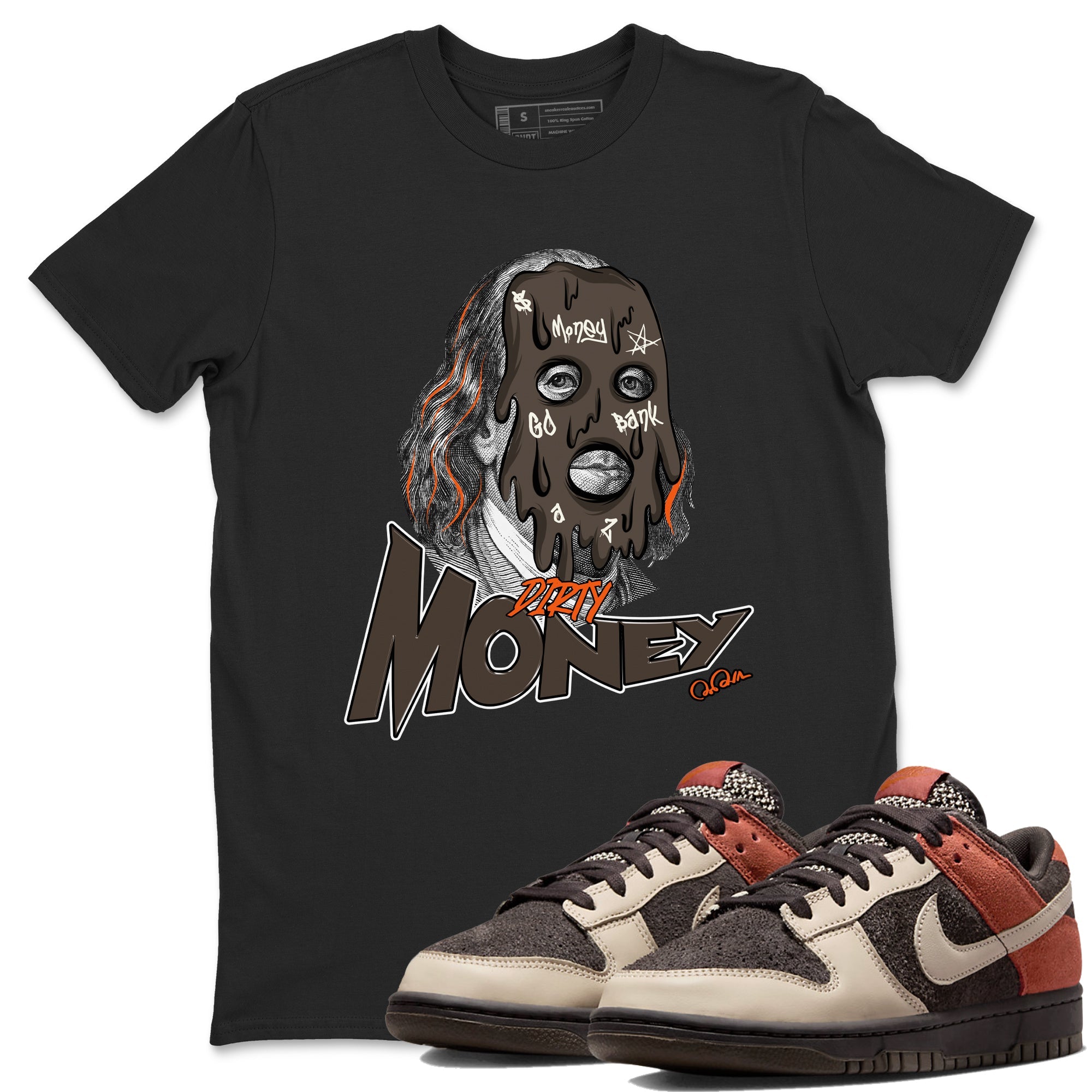 Dunk Red Panda shirt to match jordans Dirty Money sneaker tees Nike Dunk LowRed Panda Drip Gear Zone Unisex Black 1 T-Shirt