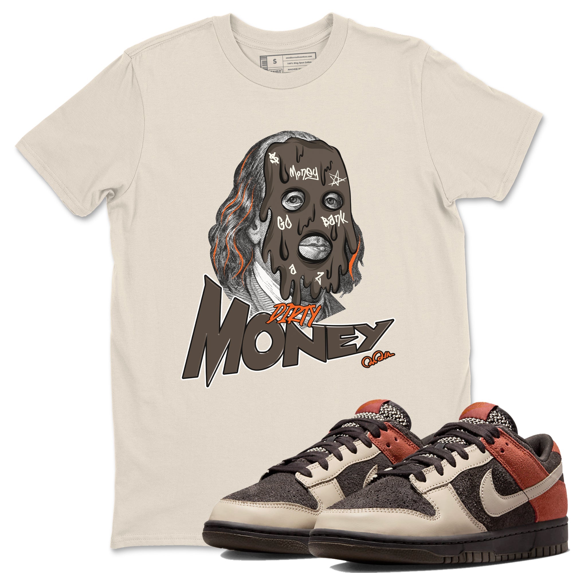 Dunk Red Panda shirt to match jordans Dirty Money sneaker tees Nike Dunk LowRed Panda Drip Gear Zone Unisex Natural 1 T-Shirt