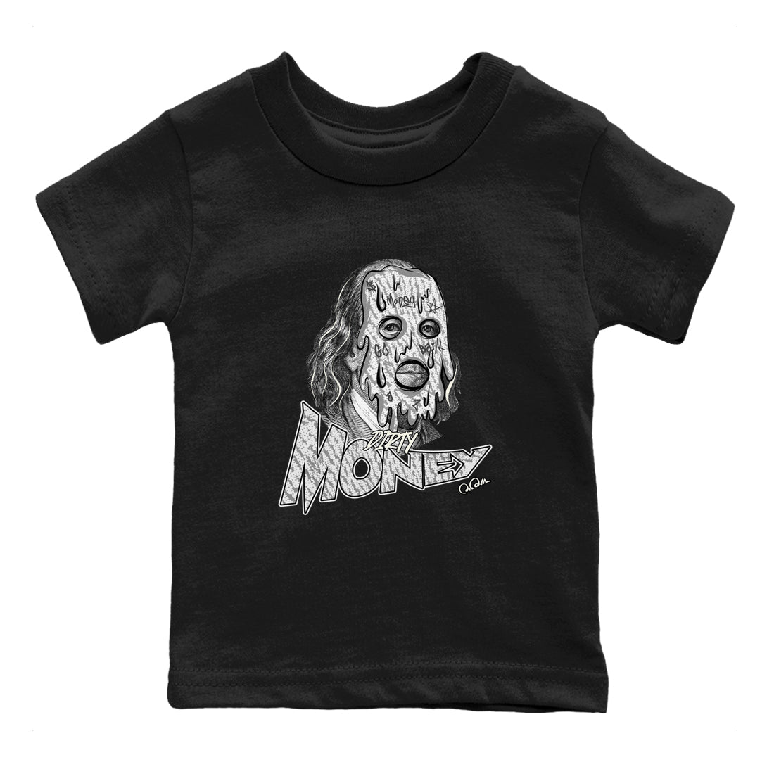 Yeezy 350 Static shirt to match jordans Dirty Money sneaker tees Adidas Yeezy 350 Static Drip Gear Zone Baby Toddler Black 2 T-Shirt