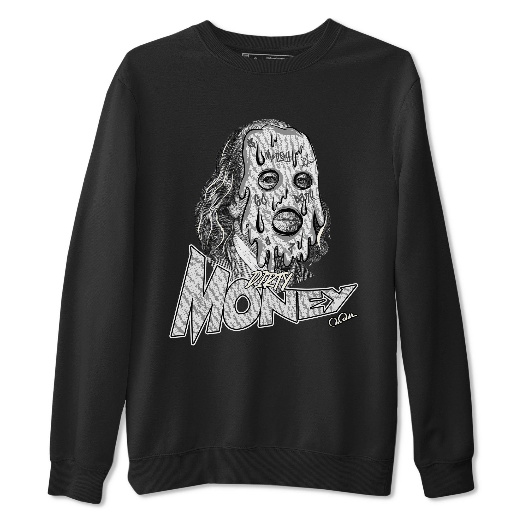 Yeezy 350 Static shirt to match jordans Dirty Money sneaker tees Adidas Yeezy 350 Static Drip Gear Zone Unisex Black 2 T-Shirt