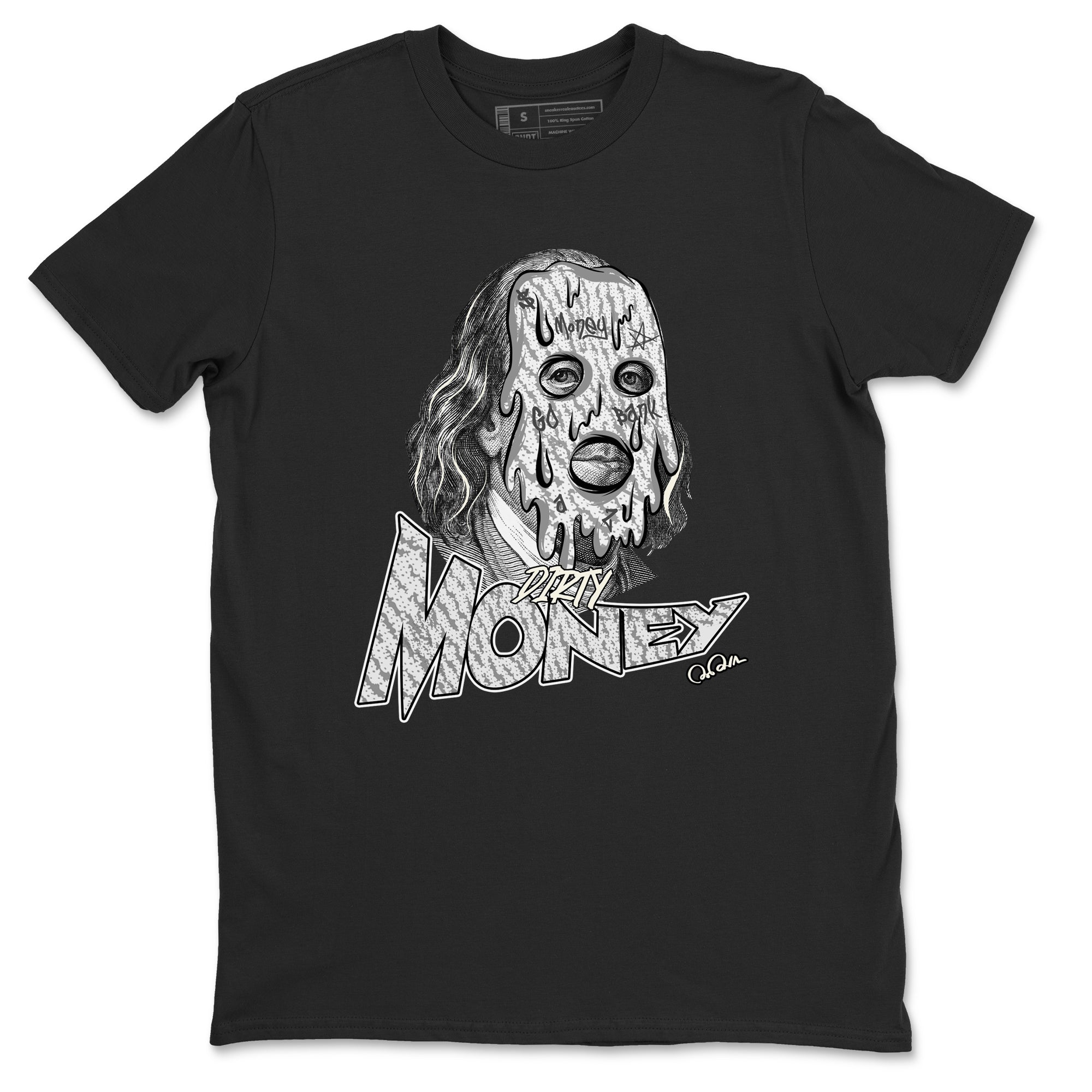Yeezy 350 Static shirt to match jordans Dirty Money sneaker tees Adidas Yeezy 350 Static Drip Gear Zone Unisex Black 2 T-Shirt