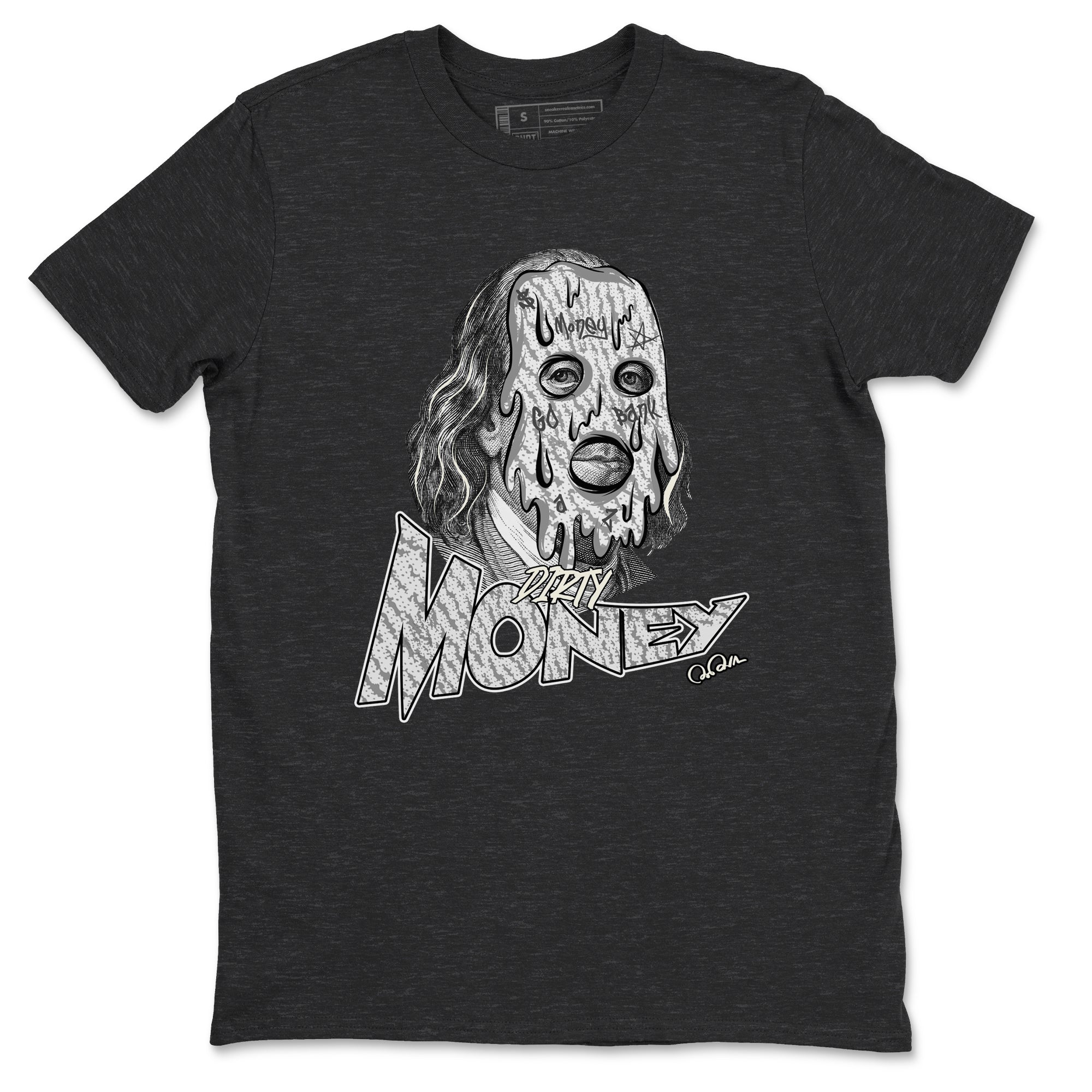 Yeezy 350 Static shirt to match jordans Dirty Money sneaker tees Adidas Yeezy 350 Static Drip Gear Zone Unisex Charcoal Heather 2 T-Shirt
