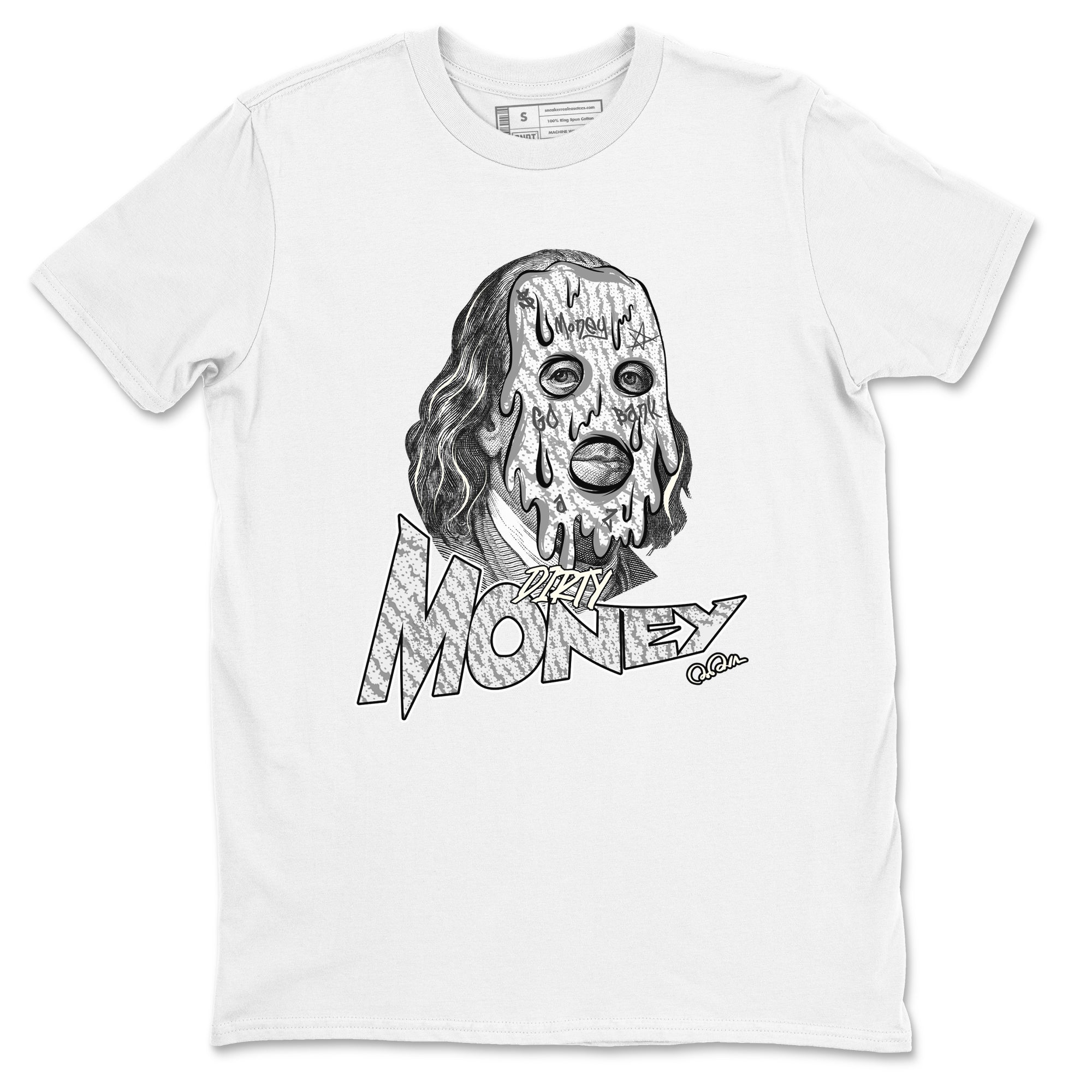 Yeezy 350 Static shirt to match jordans Dirty Money sneaker tees Adidas Yeezy 350 Static Drip Gear Zone Unisex White 2 T-Shirt