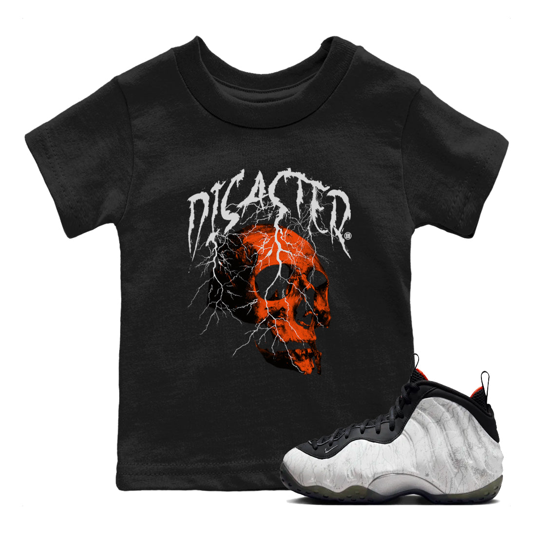 Foams One Jin shirts to match jordans Disater Skull sneaker match tees Air Foamposite One Jin match shoes to clothes Drip Gear Zone Youth Baby Black 1 tee