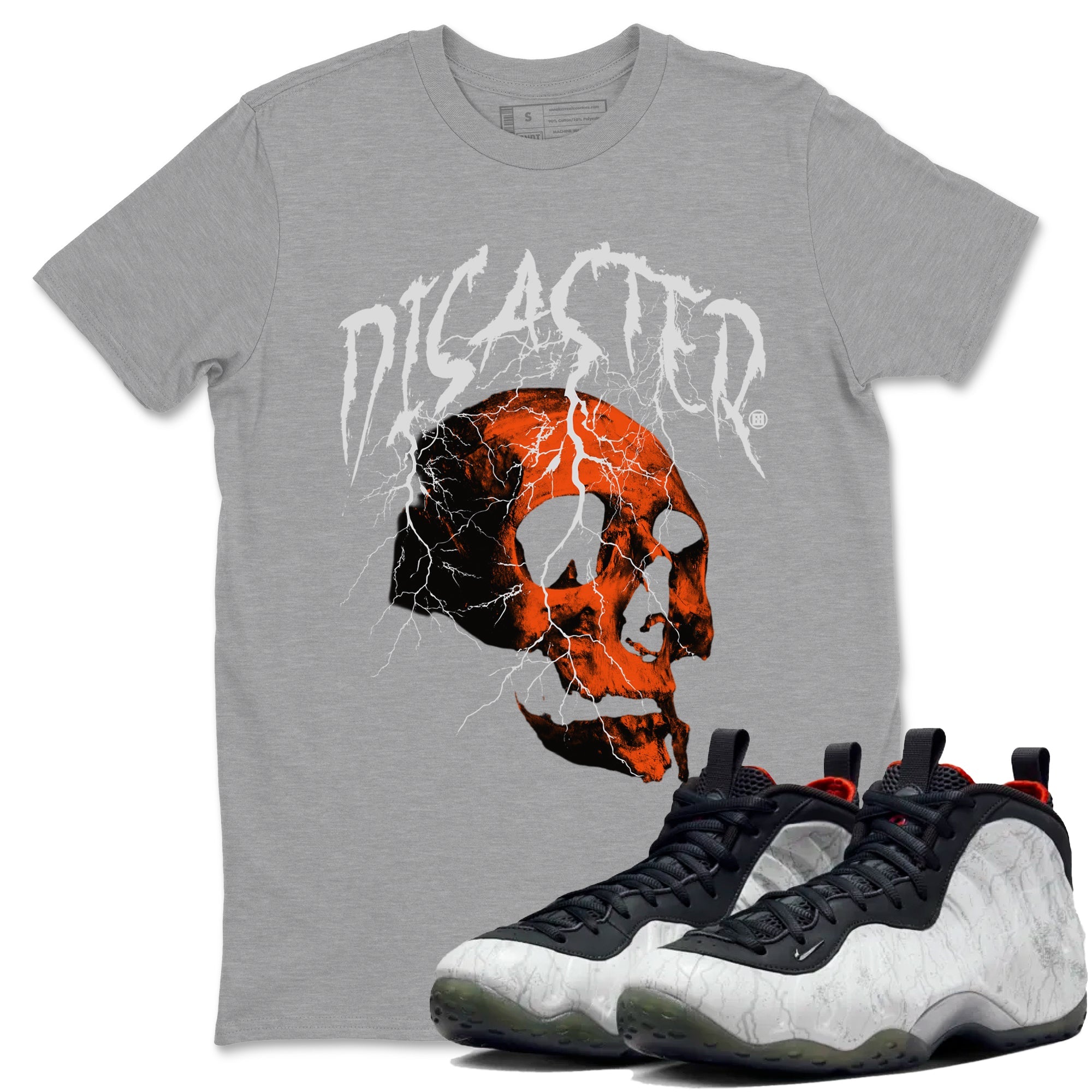 Foams One Jin shirts to match jordans Disater Skull sneaker match tees Air Foamposite One Jin match shoes to clothes Drip Gear Zone unisex cotton Heather Grey 1 shirts