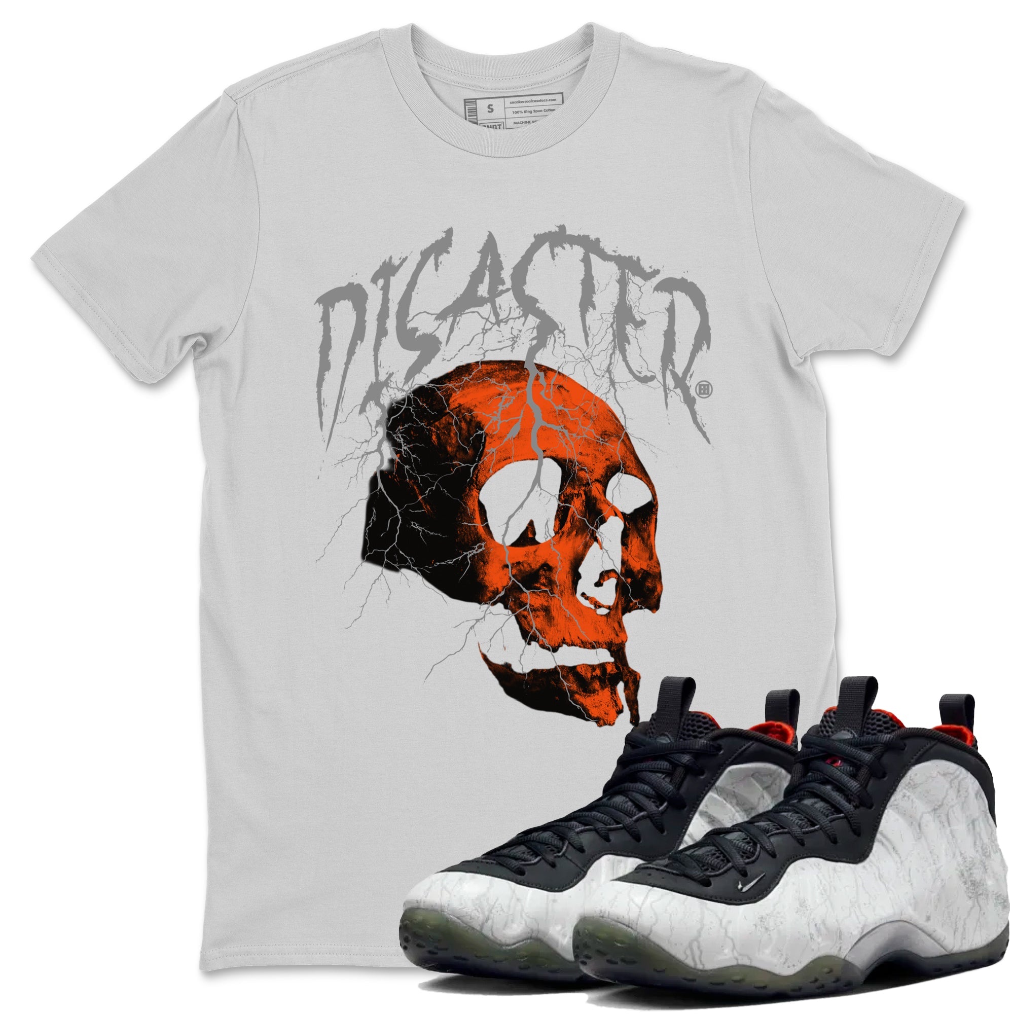 Foams One Jin shirts to match jordans Disater Skull sneaker match tees Air Foamposite One Jin match shoes to clothes Drip Gear Zone unisex cotton Silver 1 shirts