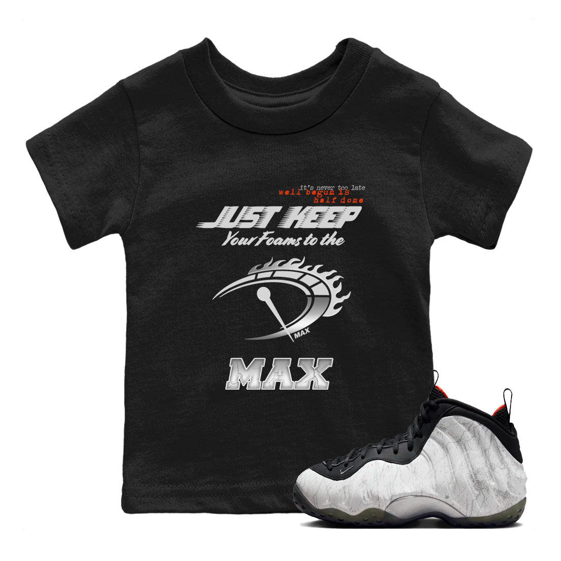 Foams One Jin shirts to match jordans Do It To The Max sneaker match tees Air Foamposite One Jin match shoes to clothes Drip Gear Zone Youth Baby Black 1 tee