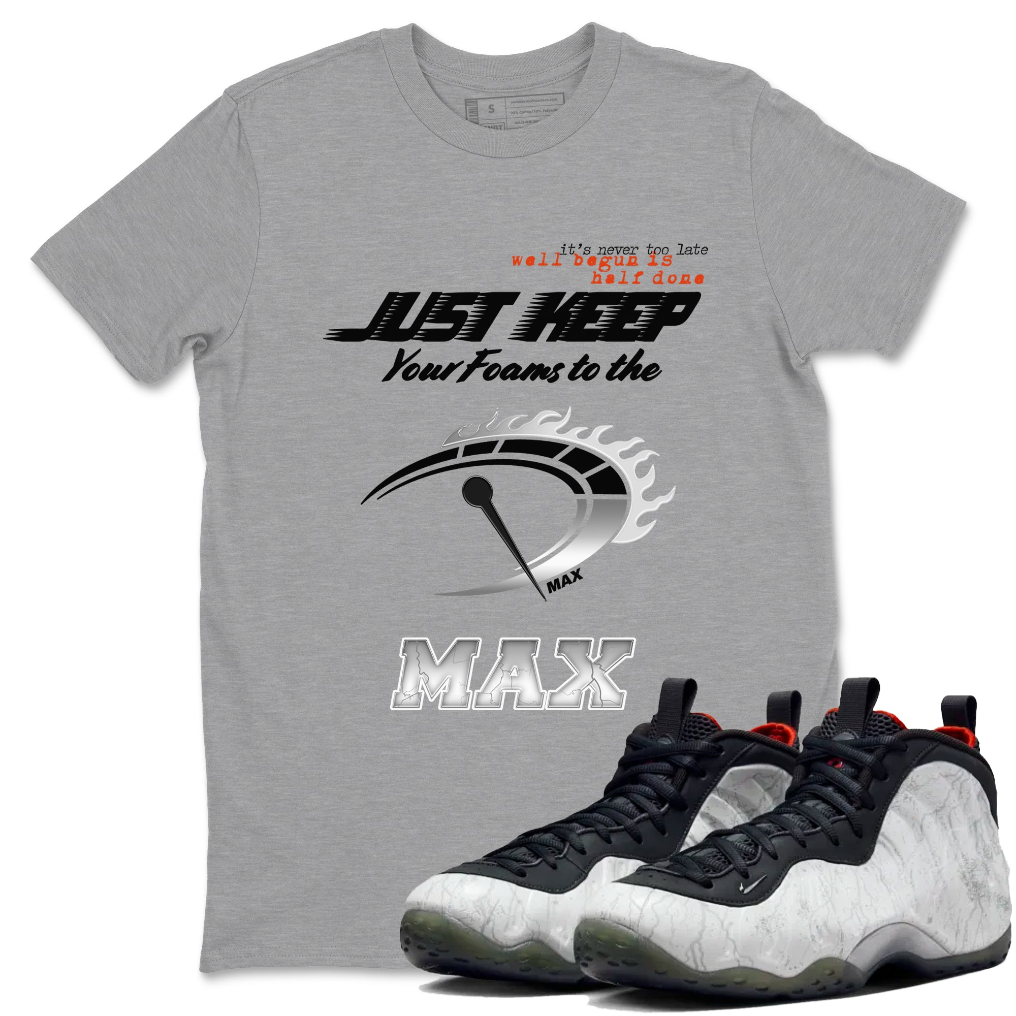 Foams One Jin shirts to match jordans Do It To The Max sneaker match tees Air Foamposite One Jin match shoes to clothes Drip Gear Zone unisex cotton Heather Grey 1 shirts