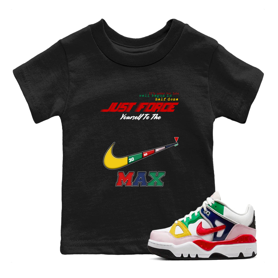 AF 3 Nigo shirtsto match jordans Do It To The Max sneaker match tees Air Force 3 Low x Nigo Blue Void and Tour Yellow match shoes to clothes Drip Gear Zone Youth Baby Black 1 tee