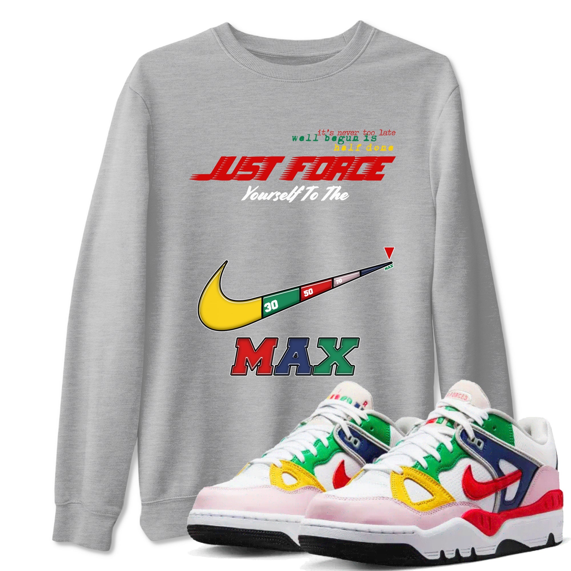 AF 3 Nigo shirtsto match jordans Do It To The Max sneaker match tees Air Force 3 Low x Nigo Blue Void and Tour Yellow match shoes to clothes Drip Gear Zone unisex cotton Heather Grey 1 shirts
