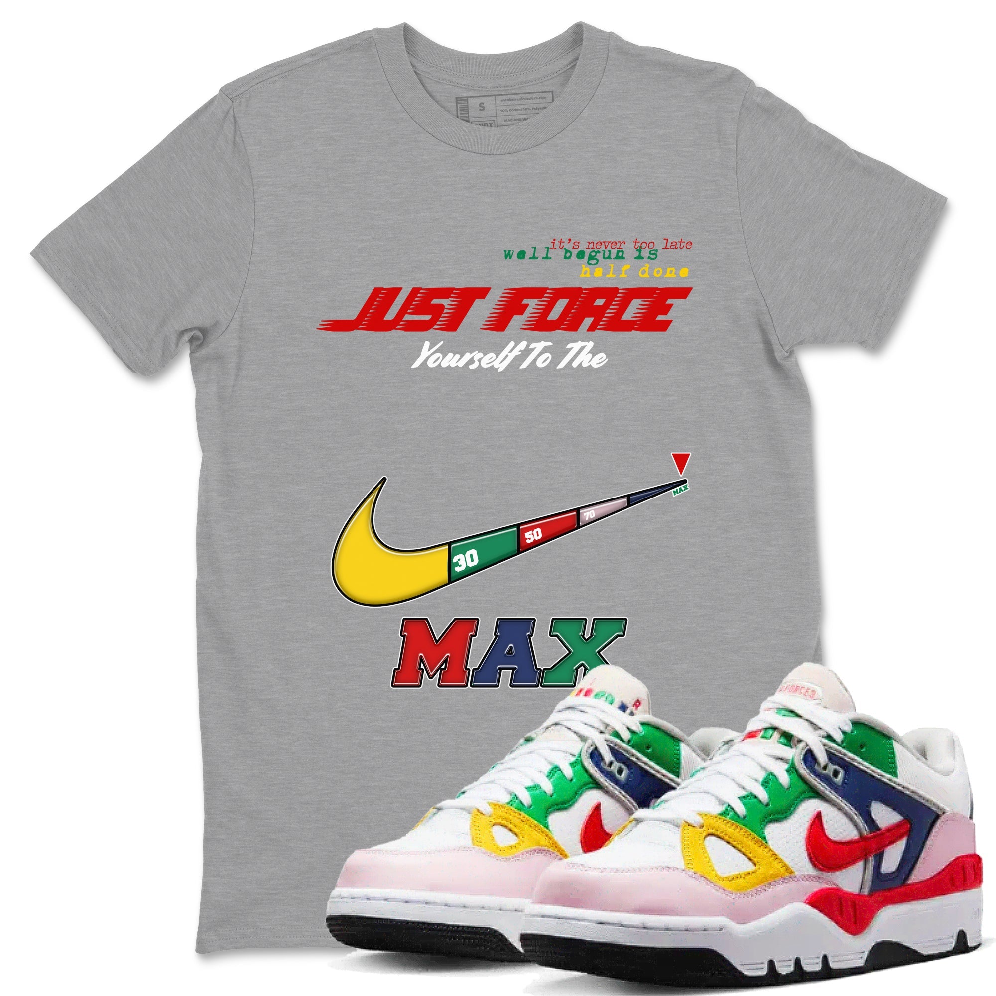 AF 3 Nigo shirtsto match jordans Do It To The Max sneaker match tees Air Force 3 Low x Nigo Blue Void and Tour Yellow match shoes to clothes Drip Gear Zone unisex cotton Heather Grey 1 shirts
