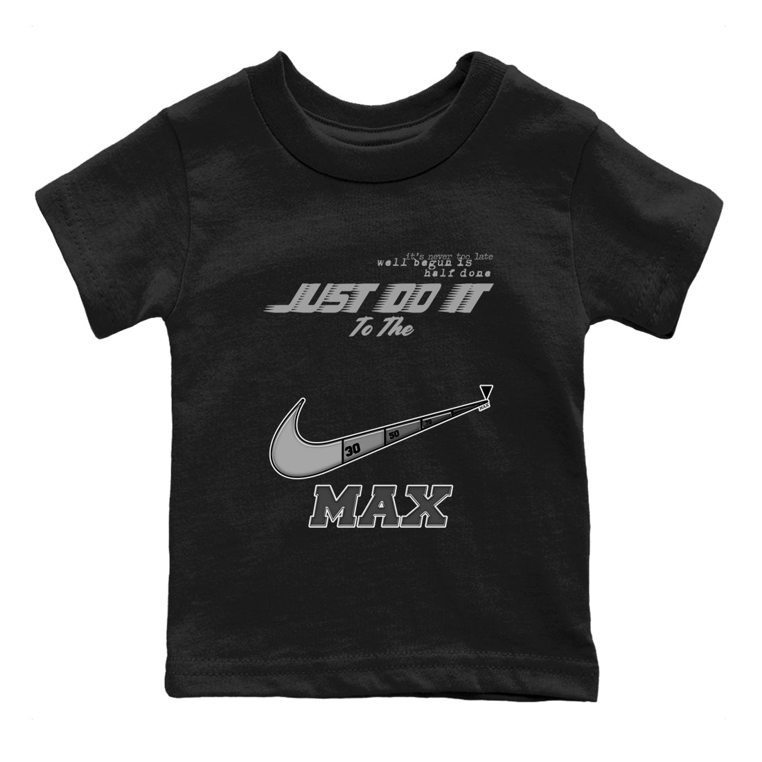 12s Black Wolf Grey shirts to match jordans Do It To The Max sneaker match tees AJ12 Barons match shoes to clothes Drip Gear Zone Youth Baby Black 2 tee