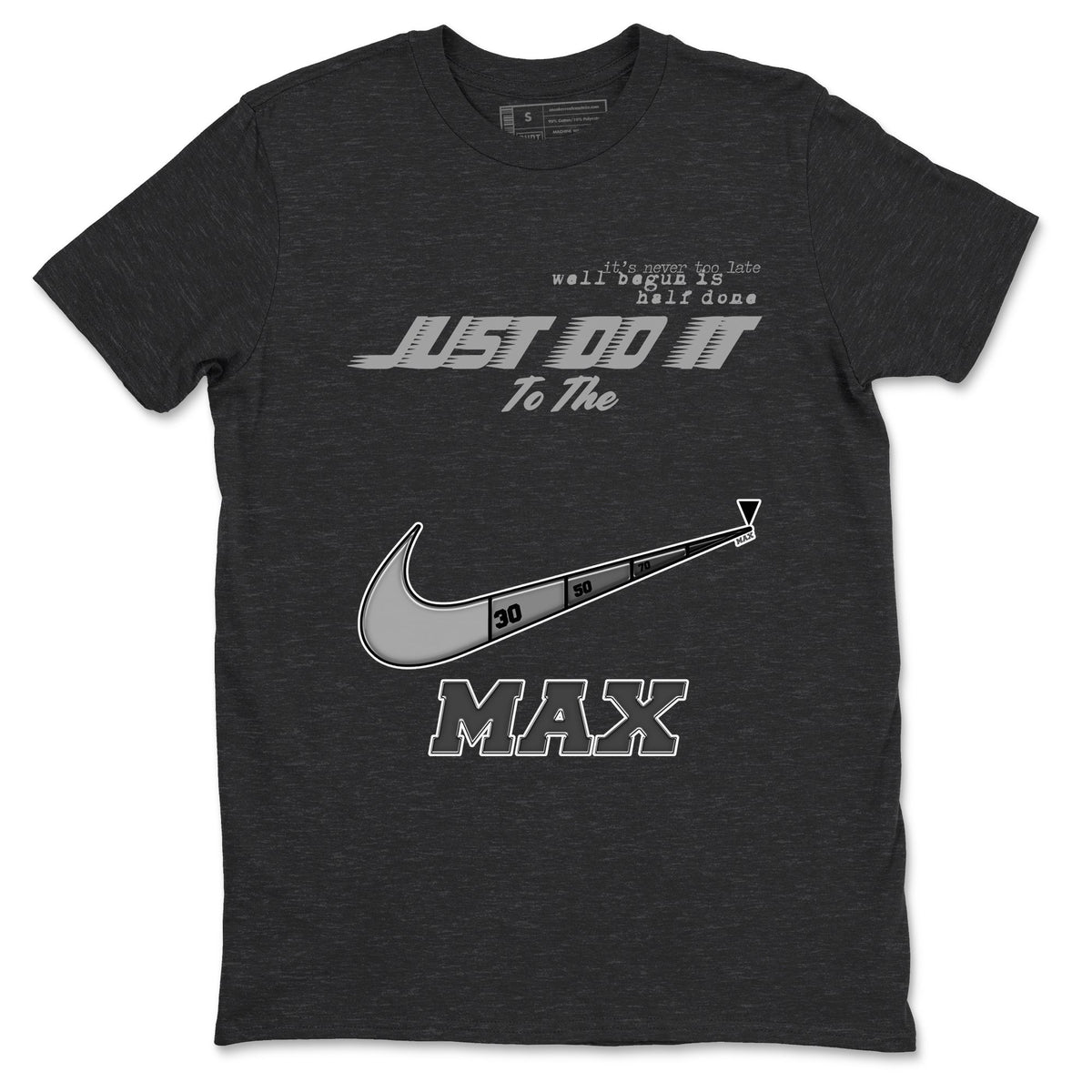 12s Black Wolf Grey shirts to match jordans Do It To The Max sneaker match tees AJ12 Barons match shoes to clothes Drip Gear Zone unisex cotton Charcoal Heather 2 shirts