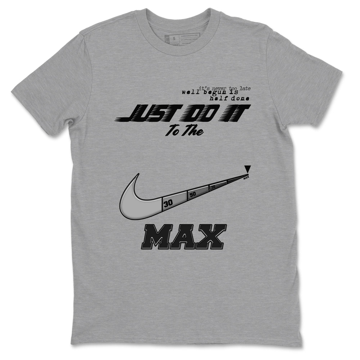 12s Black Wolf Grey shirts to match jordans Do It To The Max sneaker match tees AJ12 Barons match shoes to clothes Drip Gear Zone unisex cotton Heather Grey 2 shirts