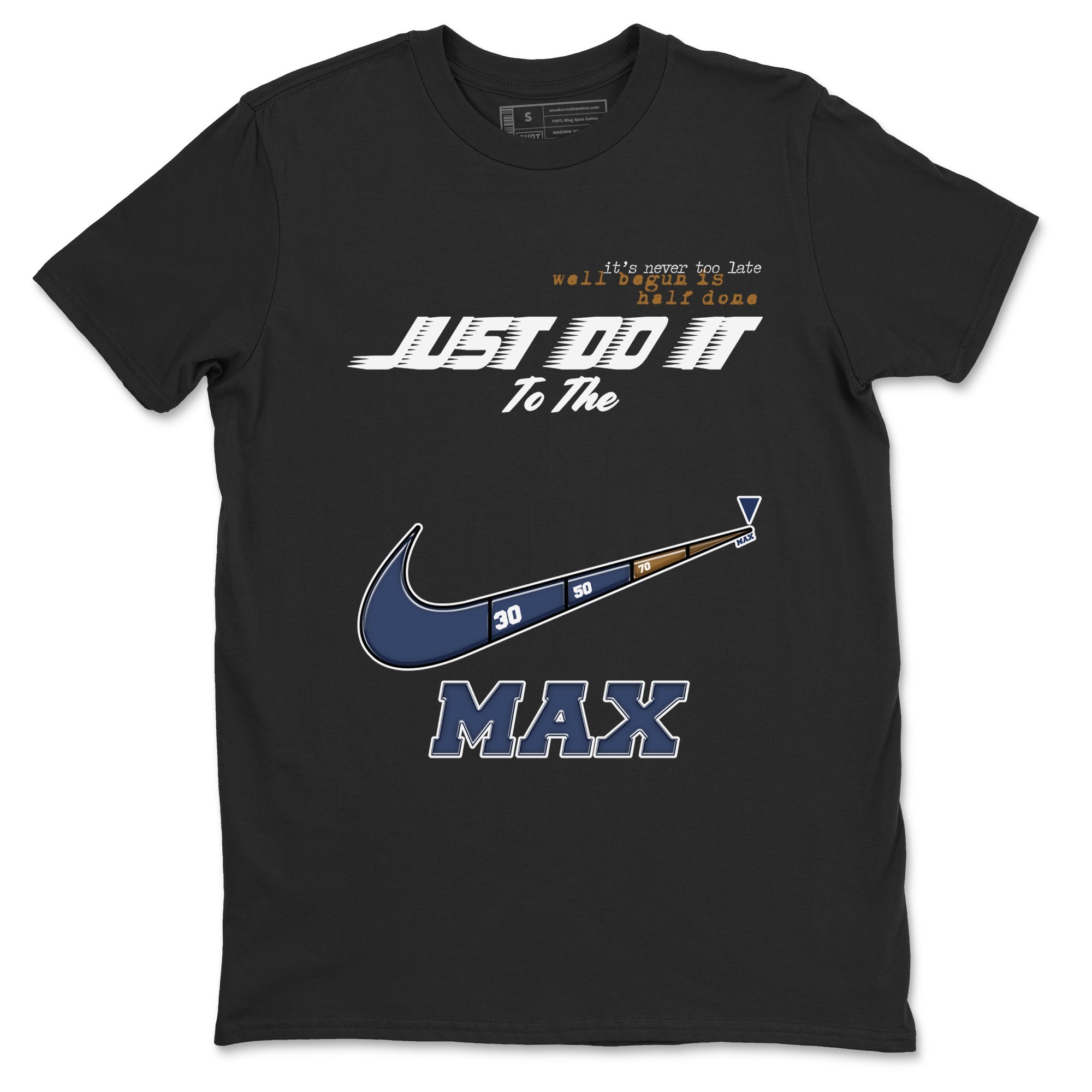 13s Midnight Navy shirts to match jordans Do It To The Max sneaker match tees Air Jordan 13 Midnight Navy match shoes to clothes Drip Gear Zone unisex cotton Black 2 shirts