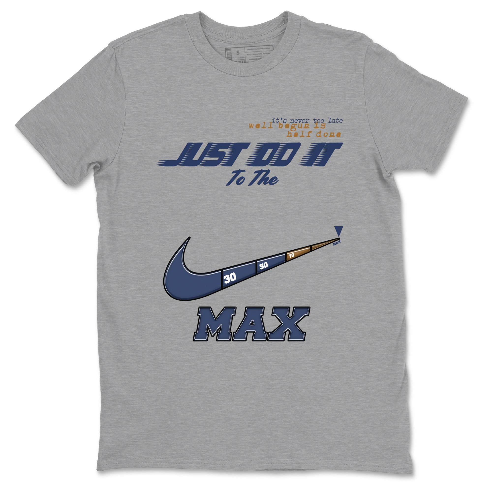 13s Midnight Navy shirts to match jordans Do It To The Max sneaker match tees Air Jordan 13 Midnight Navy match shoes to clothes Drip Gear Zone unisex cotton Heather Grey 2 shirts