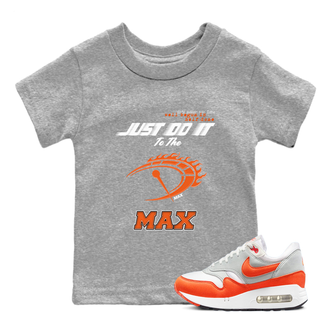 Air Max 1 OG '86 'Summit White and Cosmic Clay shirts to match jordans Do It To The Max sneaker match tees Air Max 1 Cosmic Clay match shoes to clothes Drip Gear Zone Youth Baby Heather Grey 1 tee