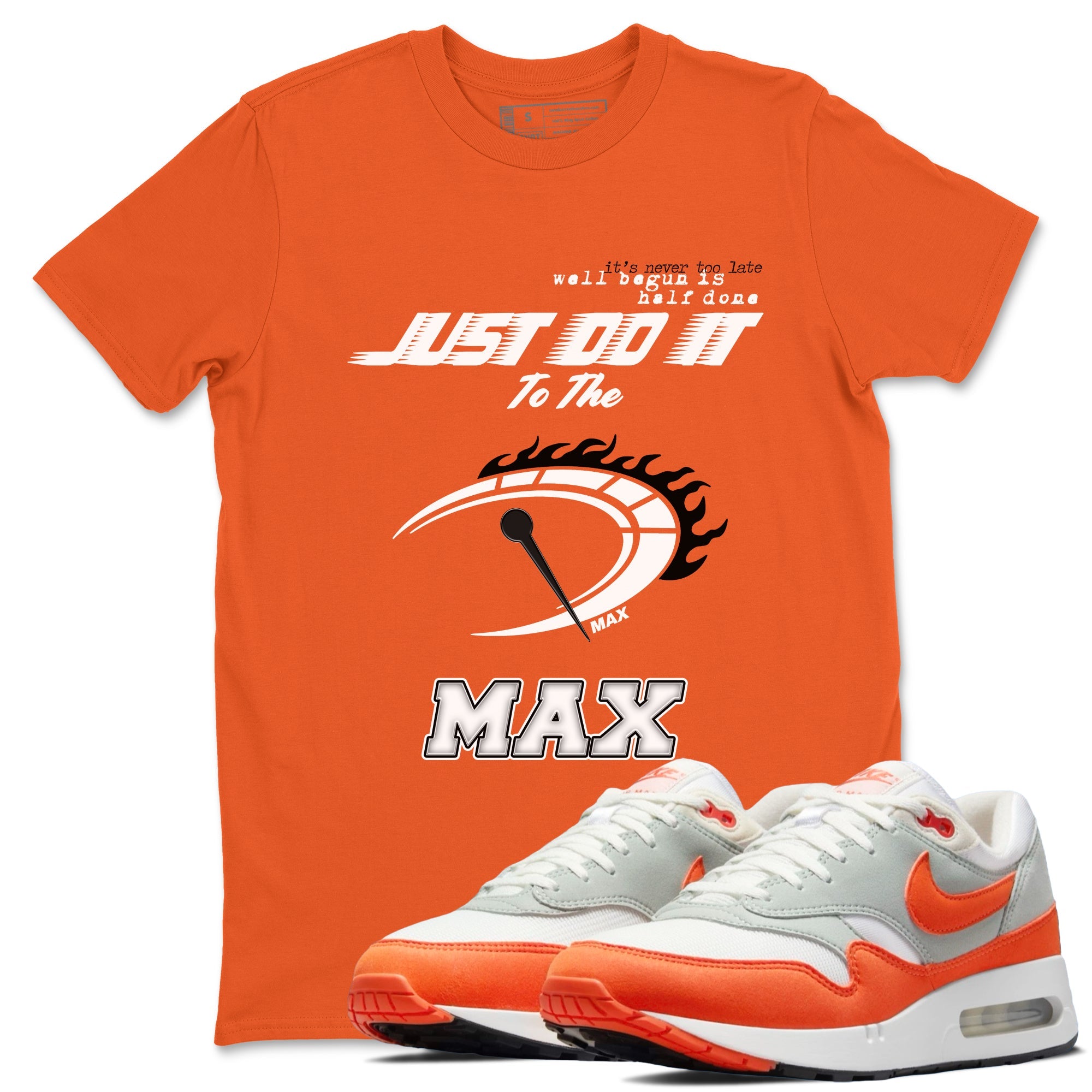 Air Max 1 OG '86 'Summit White and Cosmic Clay shirts to match jordans Do It To The Max sneaker match tees Air Max 1 Cosmic Clay match shoes to clothes Drip Gear Zone unisex cotton Orange 1 shirts