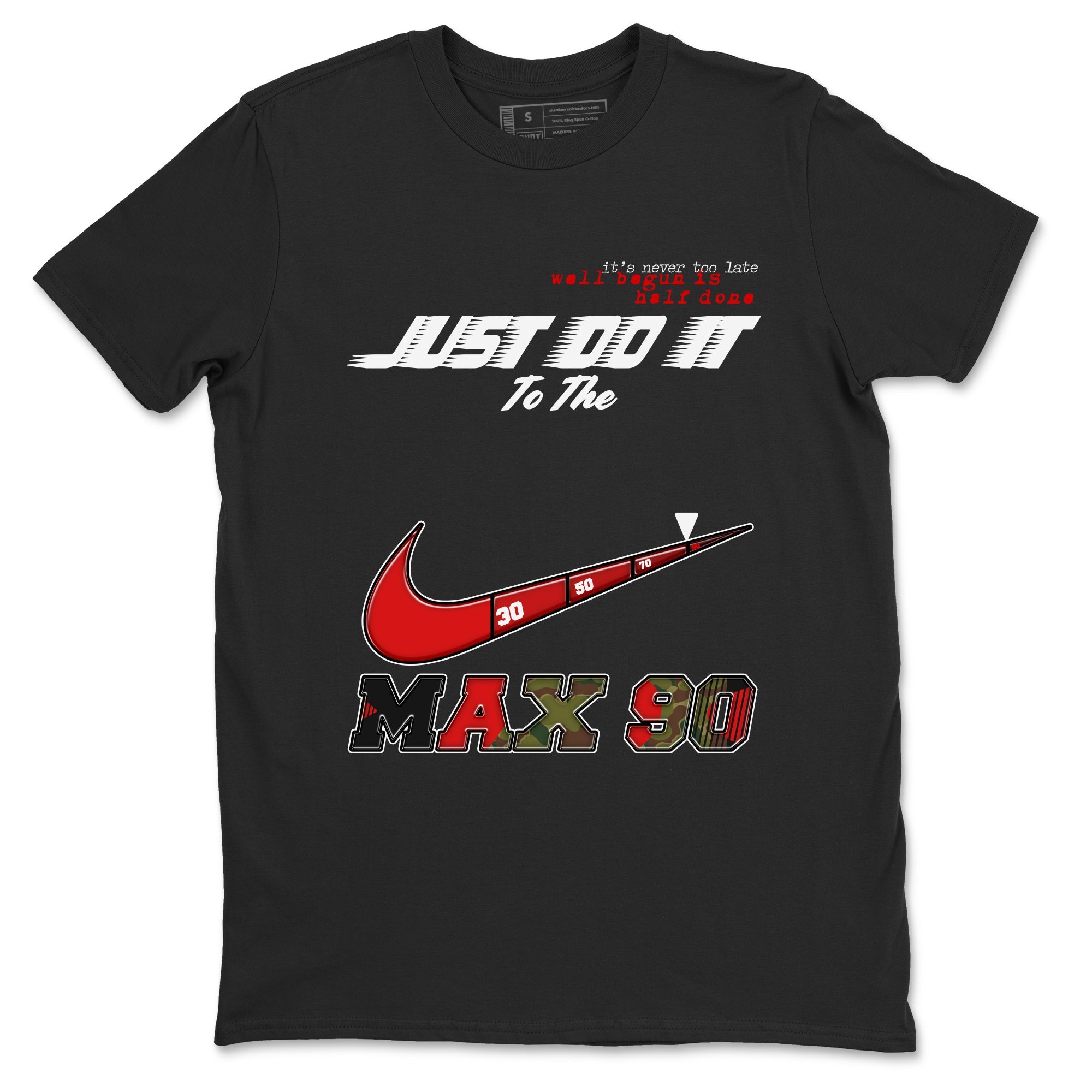 Air Max 90 Reverse Camo shirts to match jordans Do It To The Max sneaker match tees Air Max 90 Reverse Duck Camo match shoes to clothes Drip Gear Zone unisex cotton Black 2 shirts