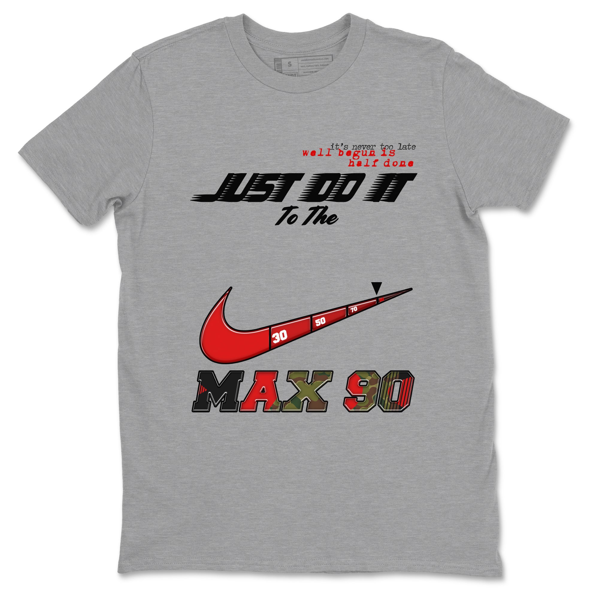 Air Max 90 Reverse Camo shirts to match jordans Do It To The Max sneaker match tees Air Max 90 Reverse Duck Camo match shoes to clothes Drip Gear Zone unisex cotton Heather Grey 2 shirts