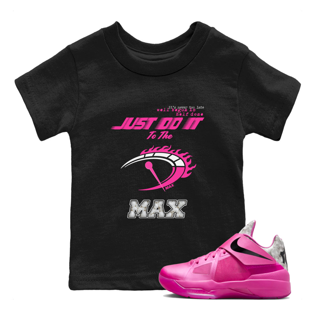 Nike KD 4 Retro Aunt Pearl shirts to match jordans Do It To The Max sneaker match tees Nike KD 4 Aunt Pearl match shoes to clothes Drip Gear Zone Youth Baby Black 1 tee